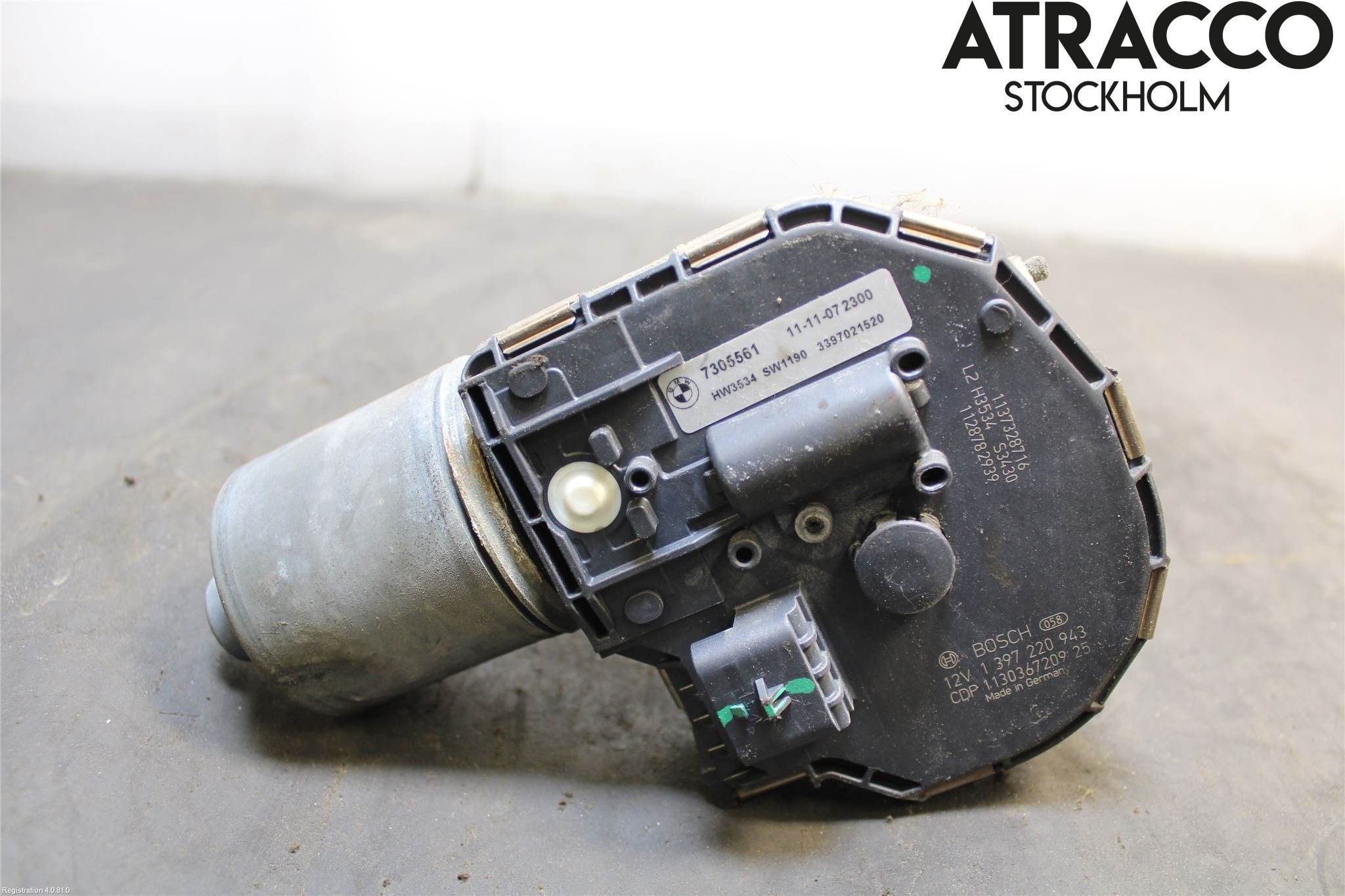 BMW 5 F10/F11/F18 09-17 Torkarmotor Vindruta