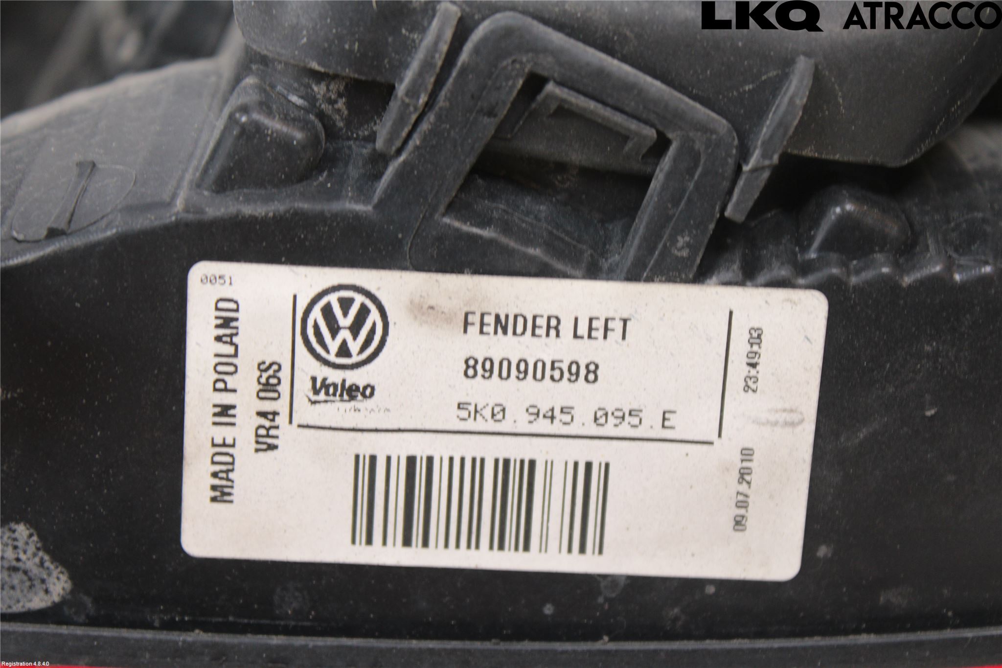 Volkswagen VW GOLF VI 09-13 Bakljus Vänster