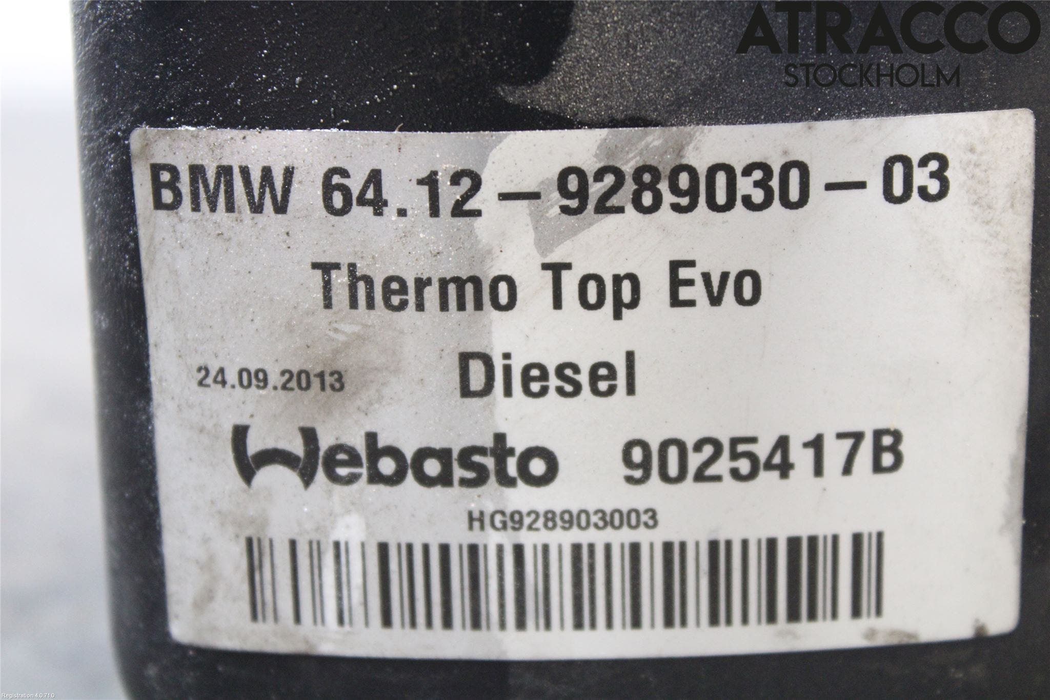 BMW X5 F15 13-18 Dieselvärmare