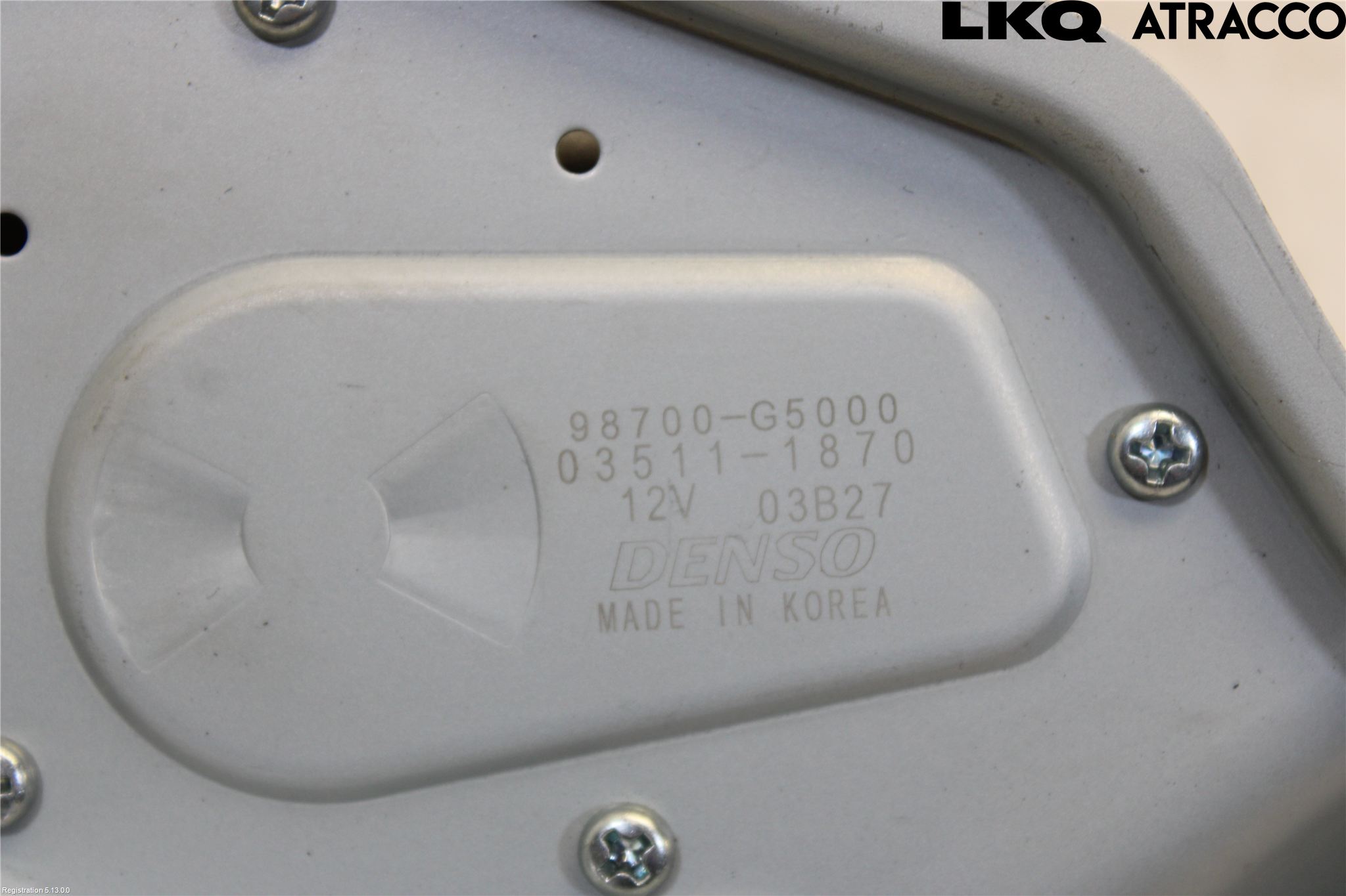 Kia NIRO (DE) 17-22 Torkarmotor Baklucka