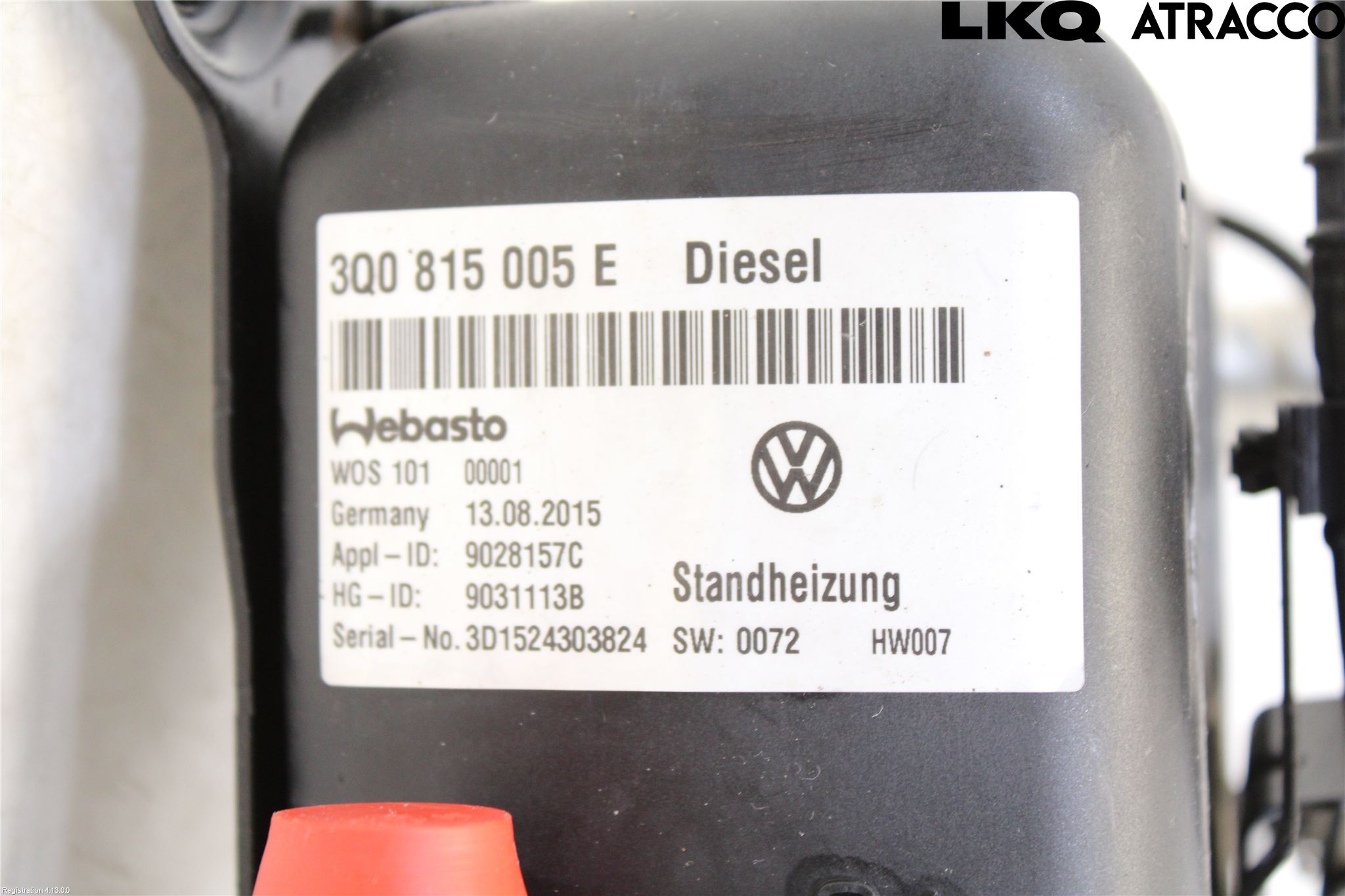 Volkswagen VW PASSAT 15-19 Dieselvärmare
