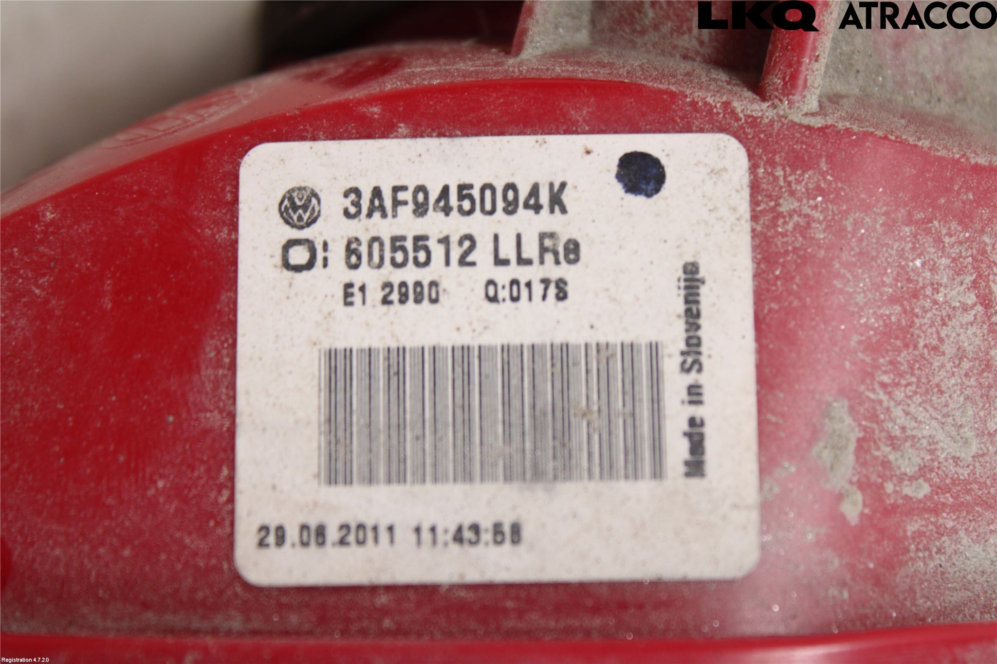 Volkswagen VW PASSAT 11-14 Bakljus Lucka Hö