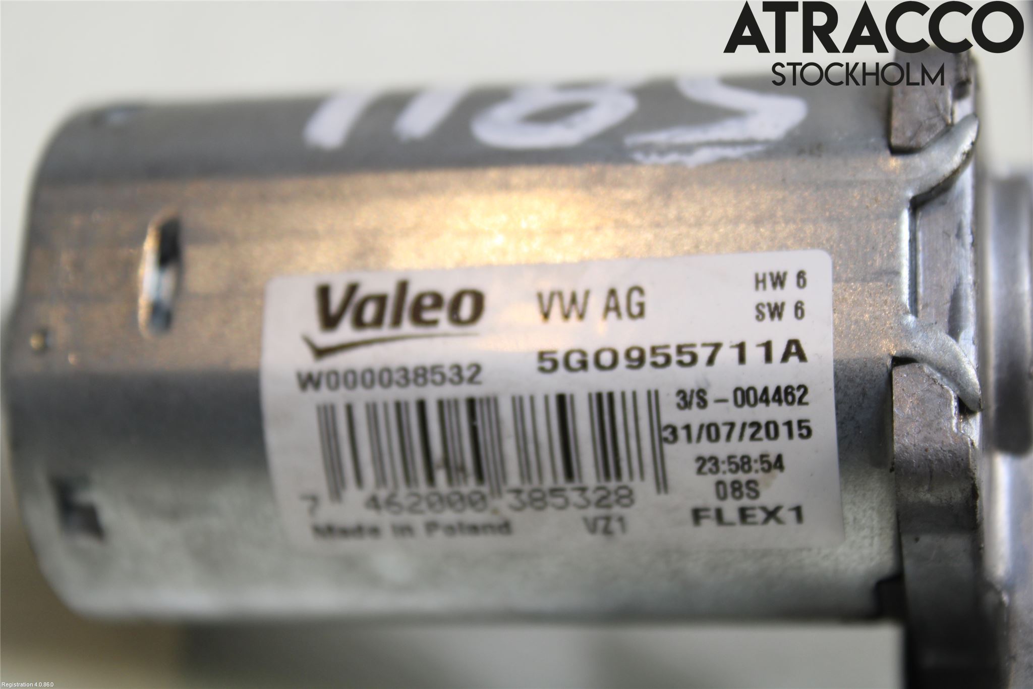 Volkswagen VW PASSAT 15-19 Torkarmotor Baklucka