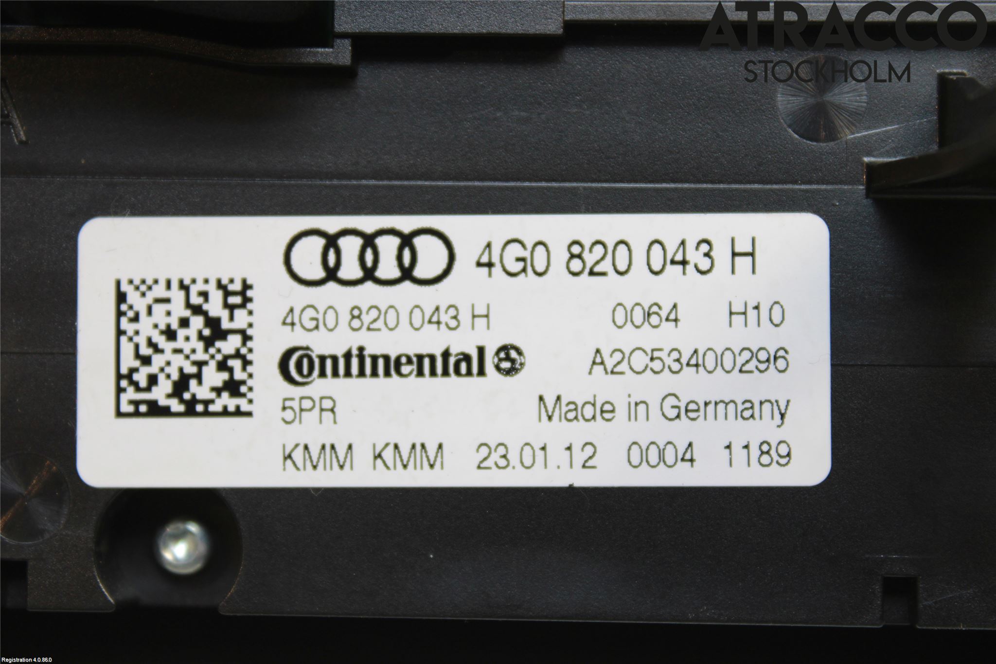 Audi A7/S7 4G 11-17 Ac Styrenhet Ac Manöveren
