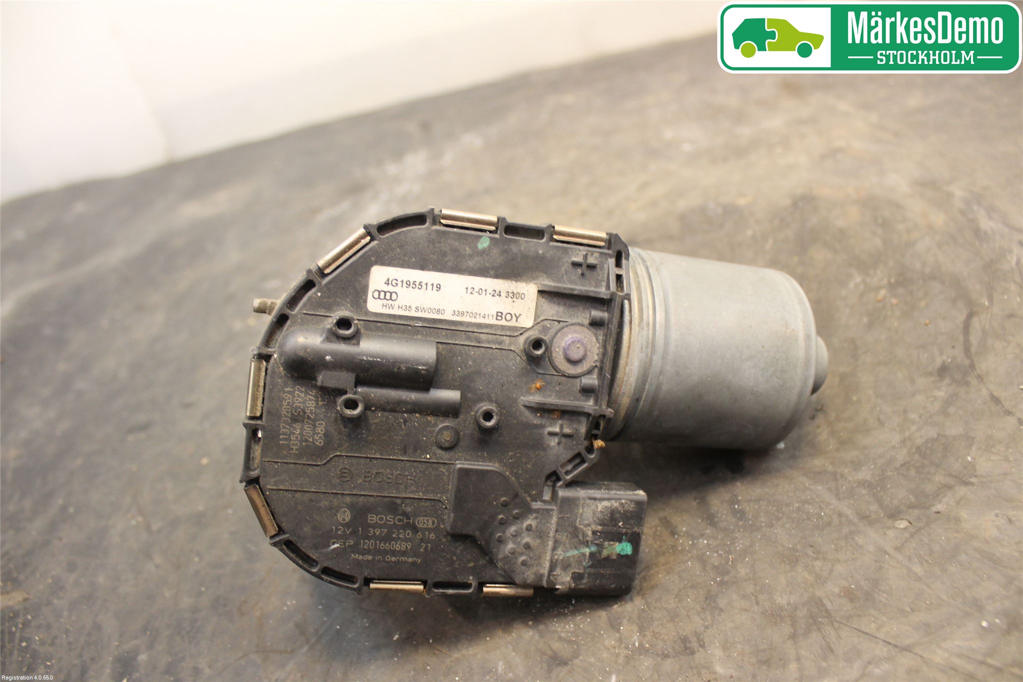 Audi A6/S6 4G 11-18 Torkarmotor Vindruta