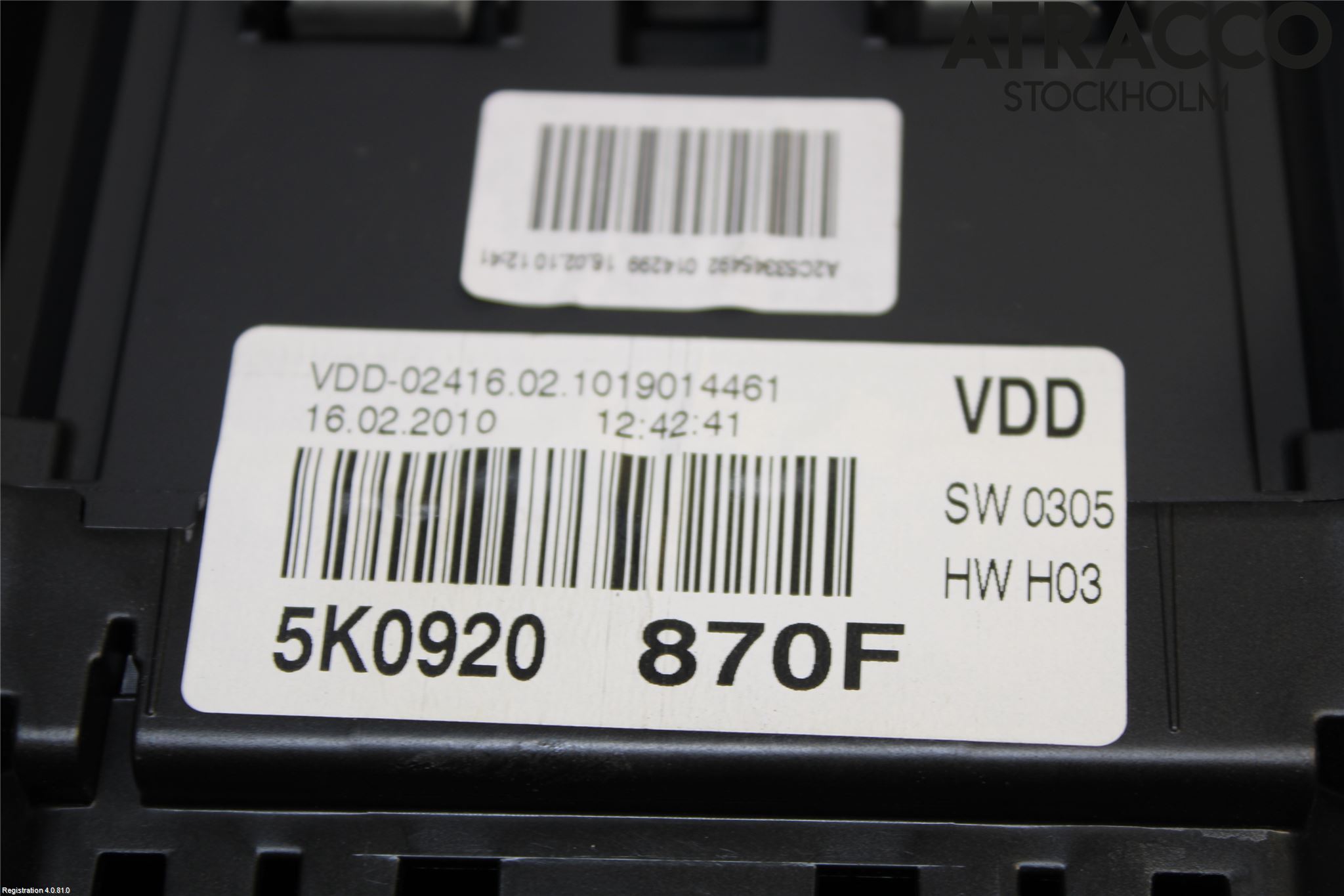Volkswagen VW GOLF VI 09-13 Instrument Komb