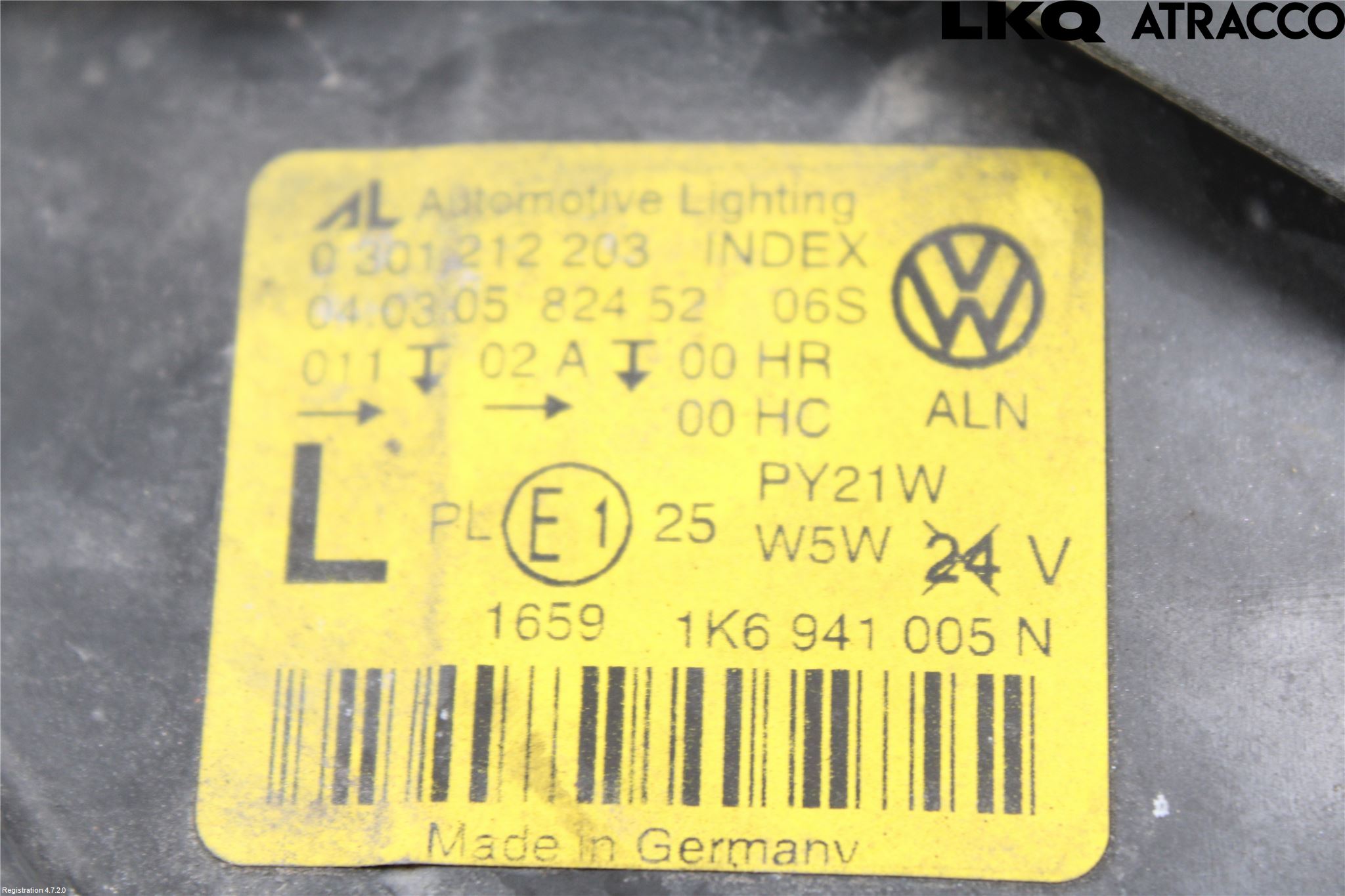 Volkswagen VW GOLF V 04-09 Strålkastare Vänster