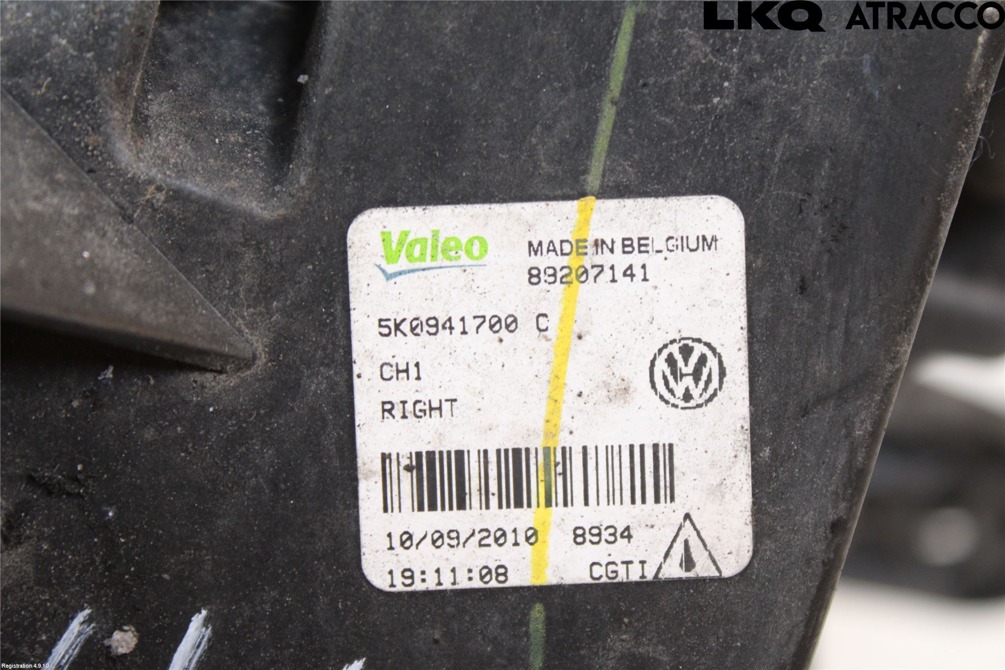 Volkswagen VW GOLF VI 09-13 Dimljus-Varselljus Fram