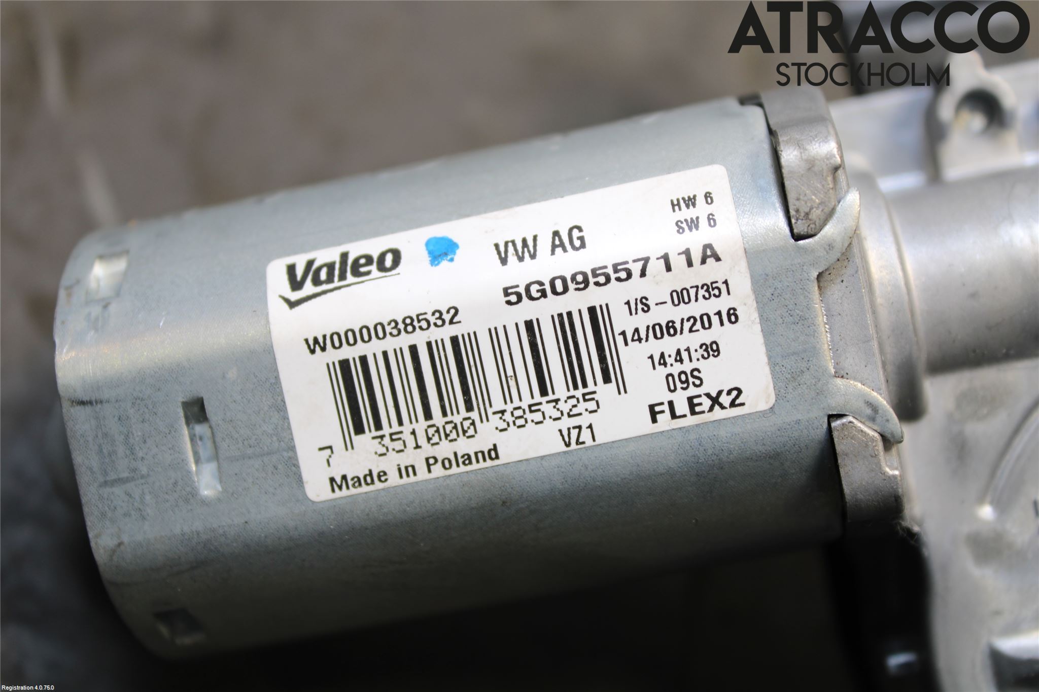 Volkswagen VW GOLF / E-GOLF VII 13-20 Torkarmotor Baklucka
