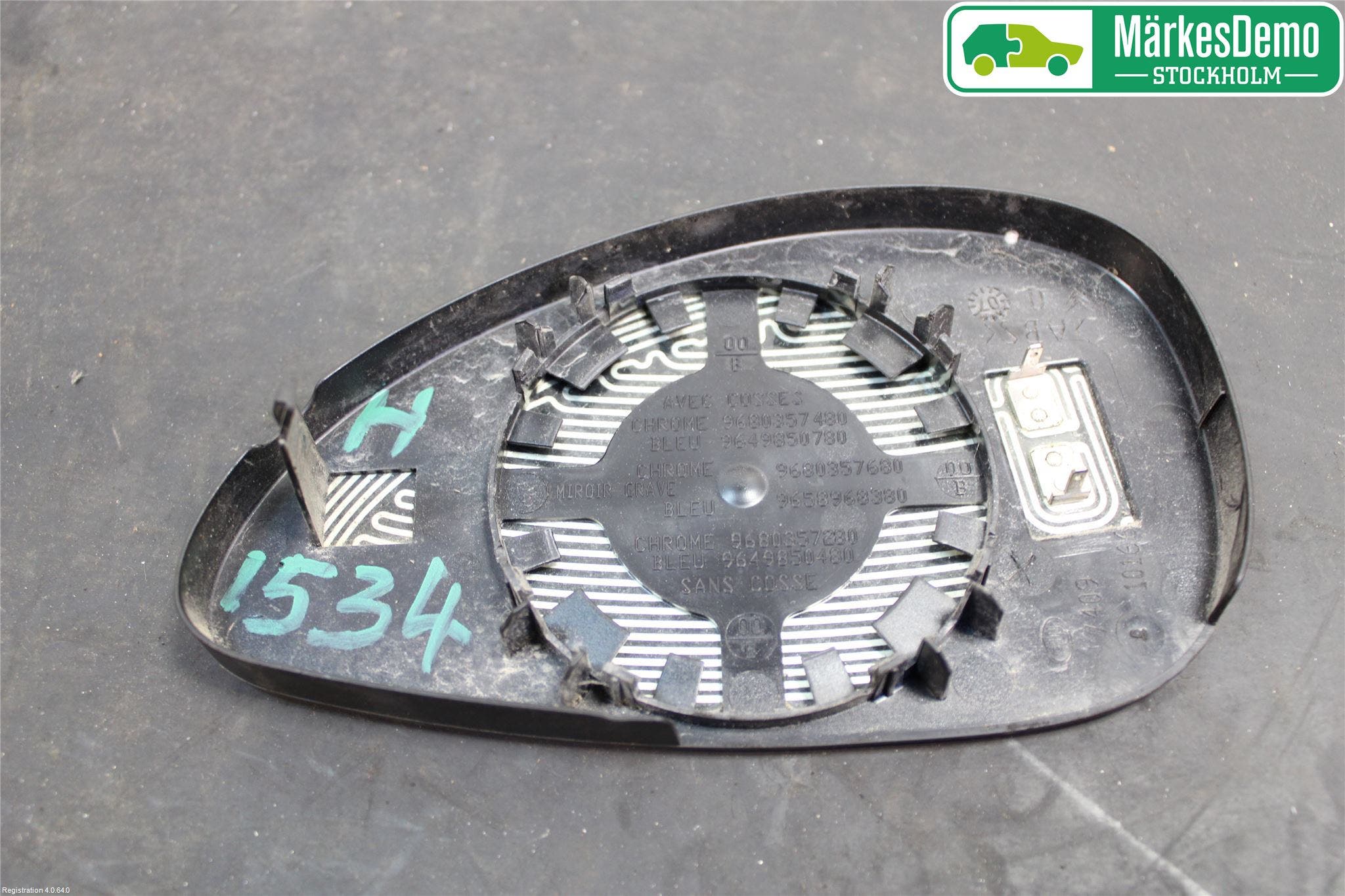 Citroen C4 I 05-10 Spegelglas Hö