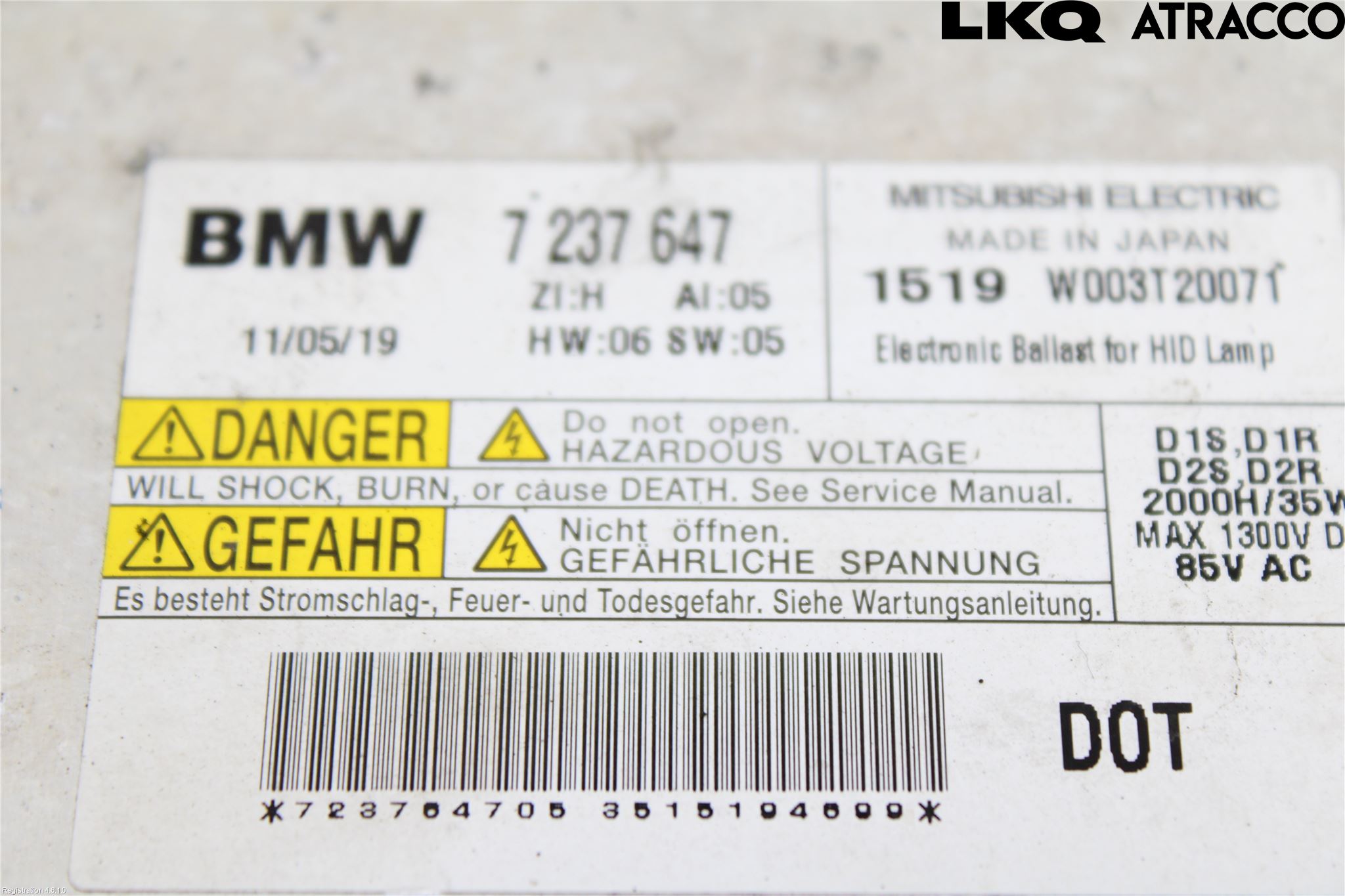 BMW 3 E90/91 SED/TOU 05-12 Styrenhet Strålkastare