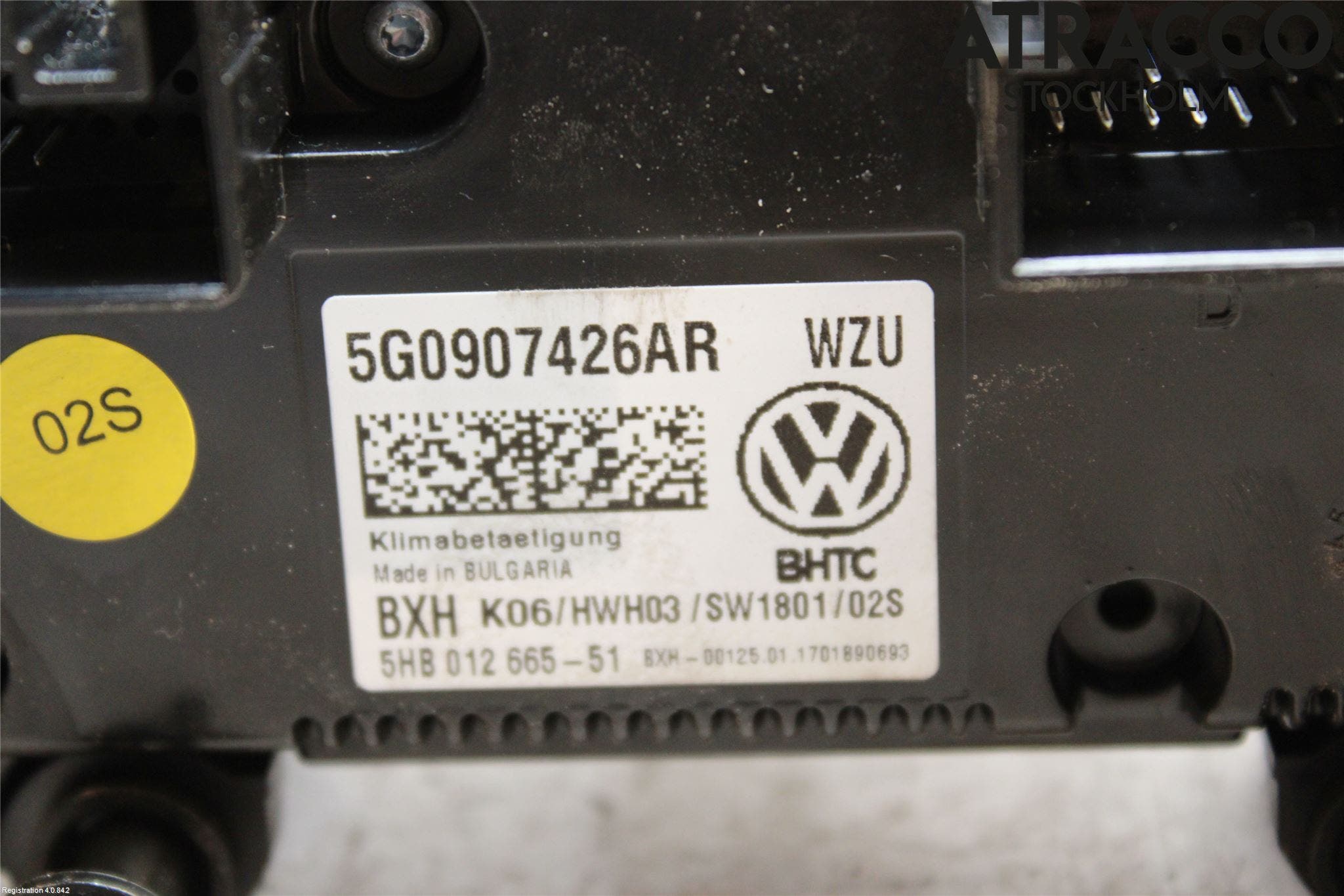 Volkswagen VW GOLF / E-GOLF VII 13-20 Ac Styrenhet Ac Manöveren