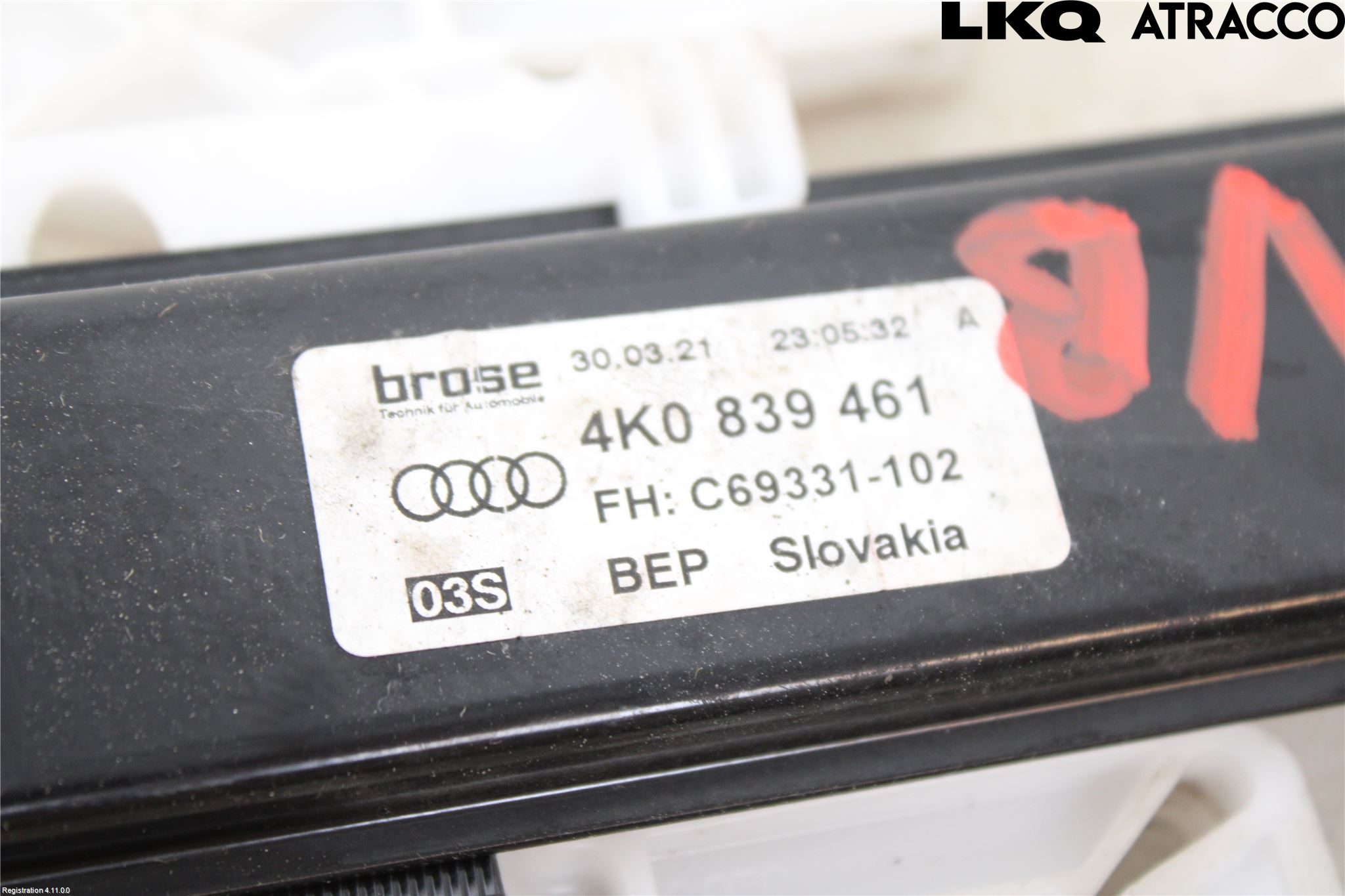 Audi A6/S6 4G 11-18 Fönsterhissmekanism