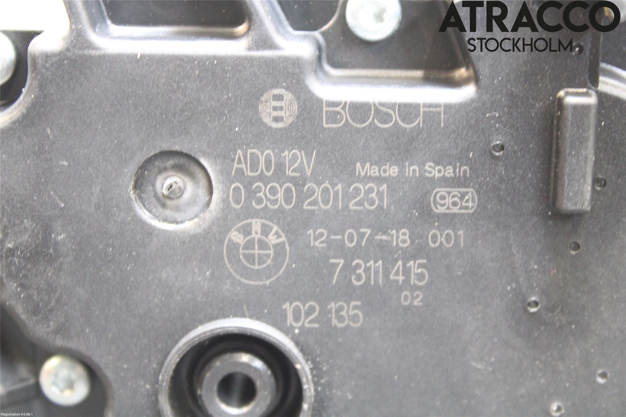 BMW 3 F30/F31/F80 12-19 Torkarmotor Baklucka
