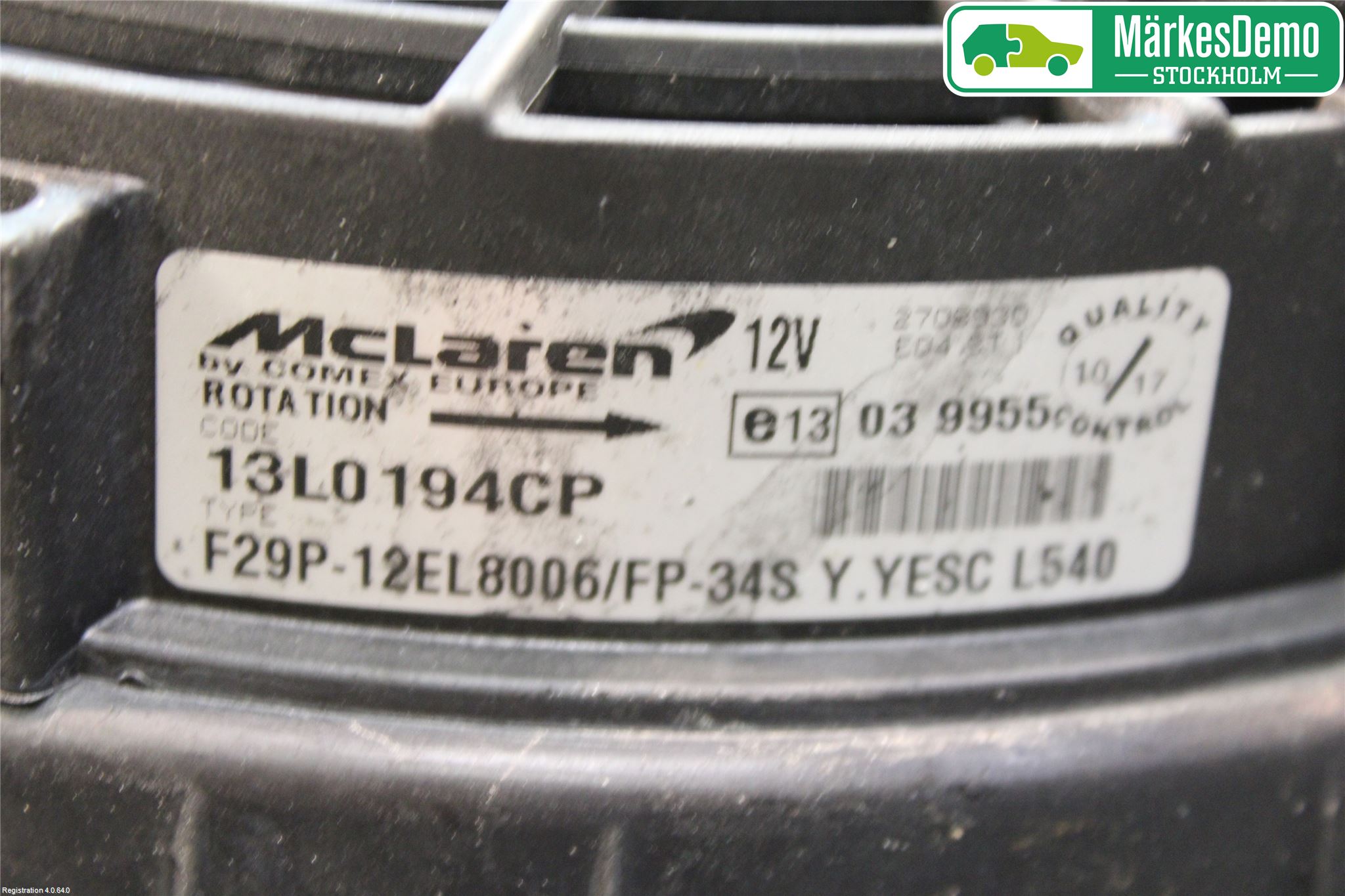 McLAREN Kylfläkt El