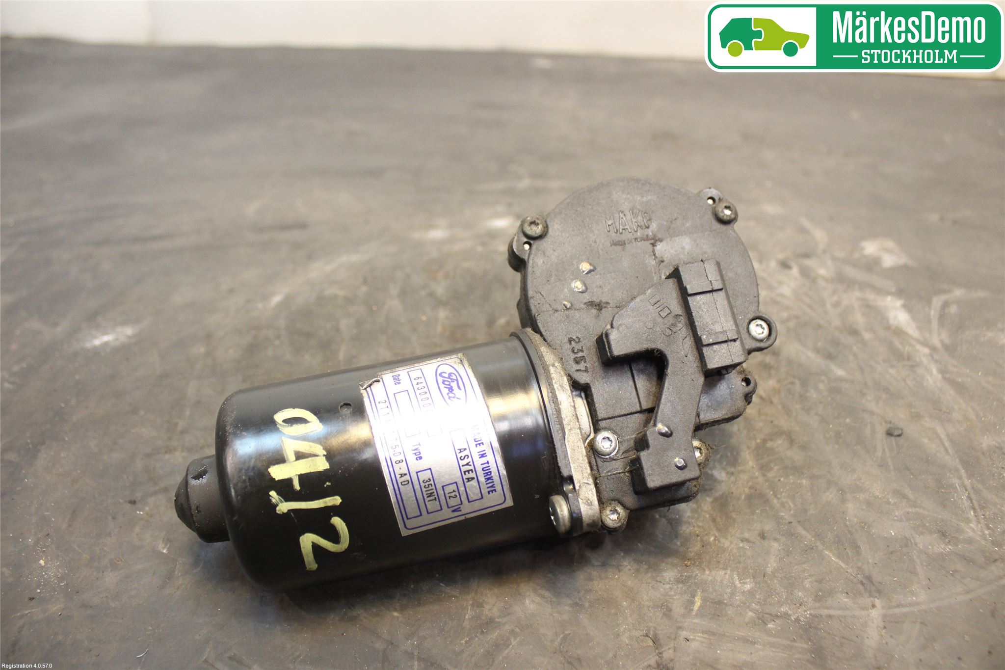 Ford TRANSIT CONNECT 03-08 Torkarmotor Vindruta