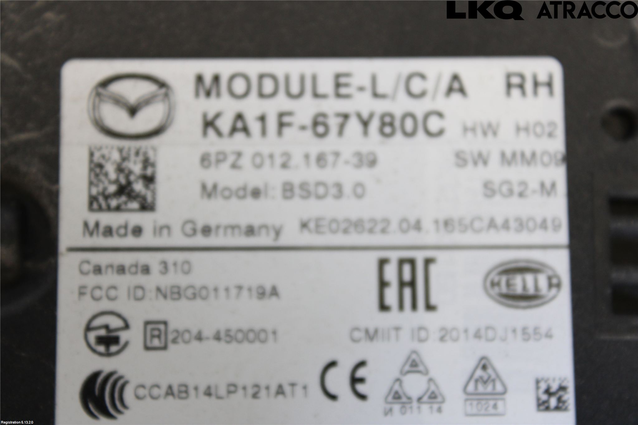 Mazda CX-5 12-17 Sensor Aktivt Kollisionsskydd