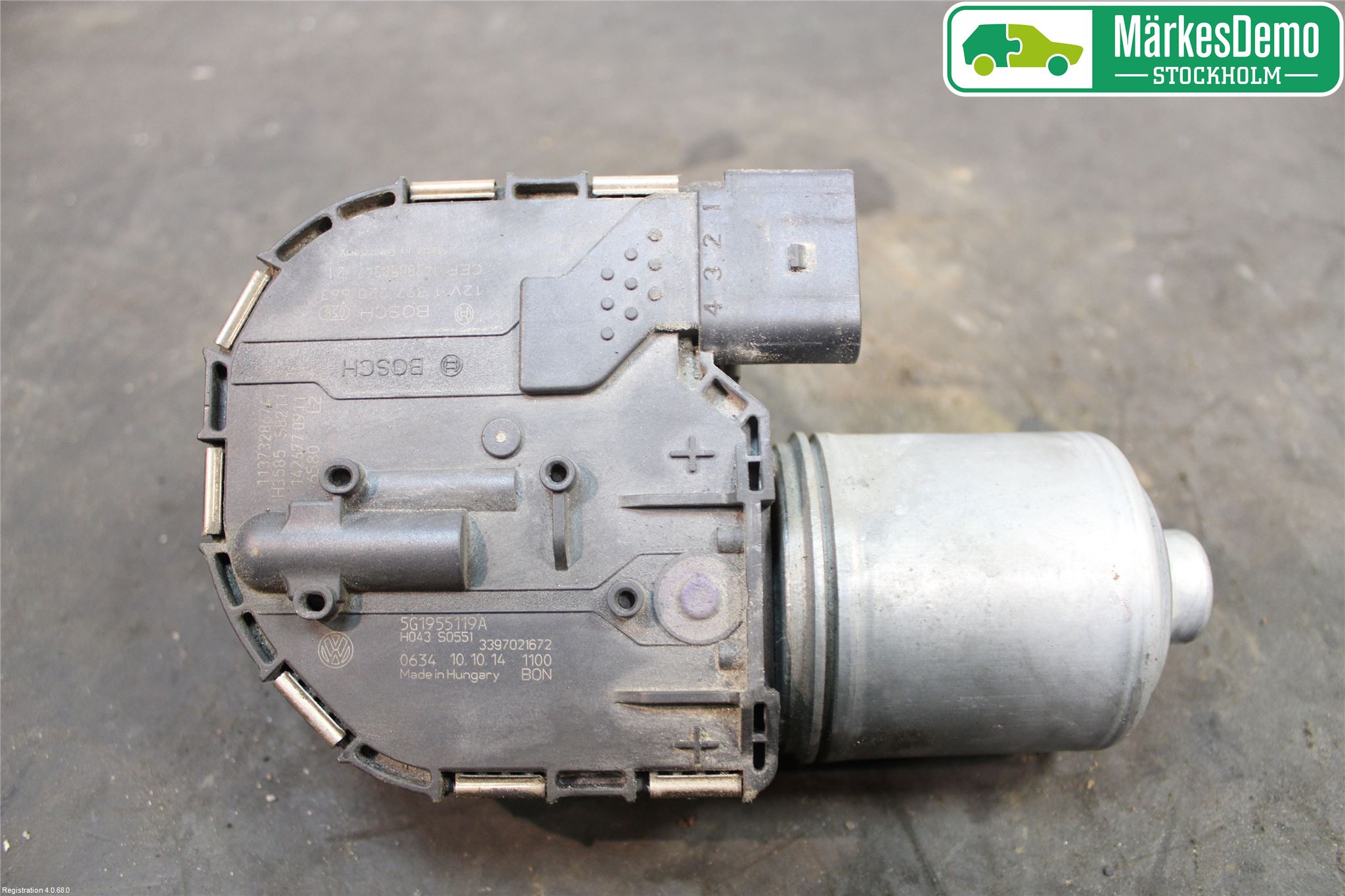 Volkswagen VW GOLF / E-GOLF VII 13-20 Torkarmotor Vindruta