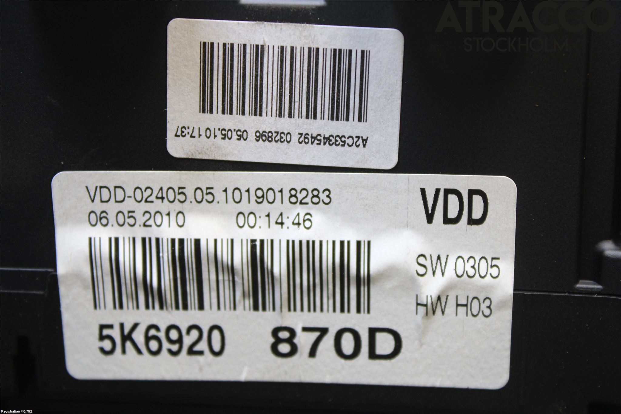 Volkswagen VW GOLF VI 09-13 Instrument Komb