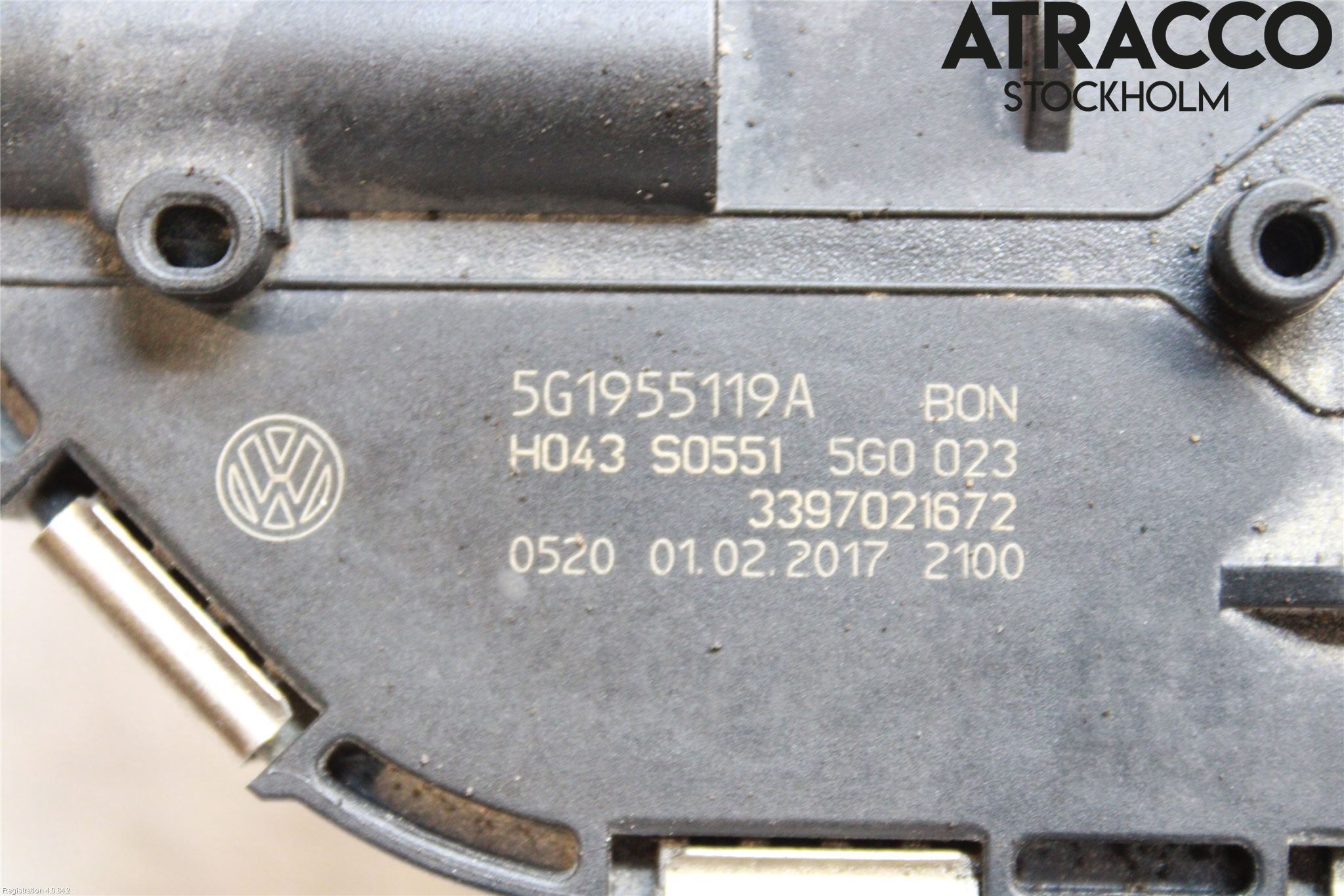 Volkswagen VW GOLF / E-GOLF VII 13-20 Torkarmotor Vindruta