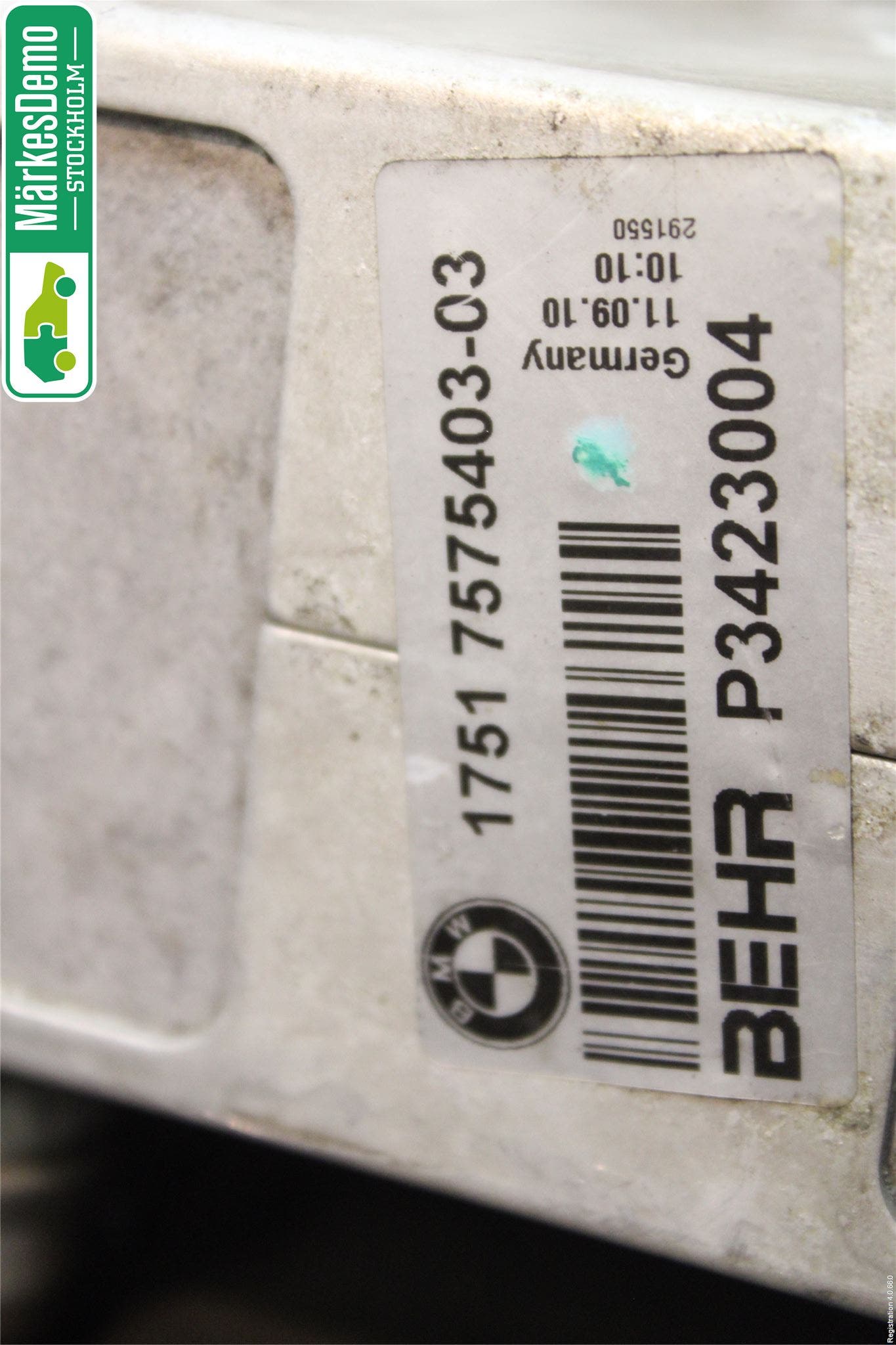 BMW 5 F10/F11/F18 09-17 Laddluft-Intercooler Kyl