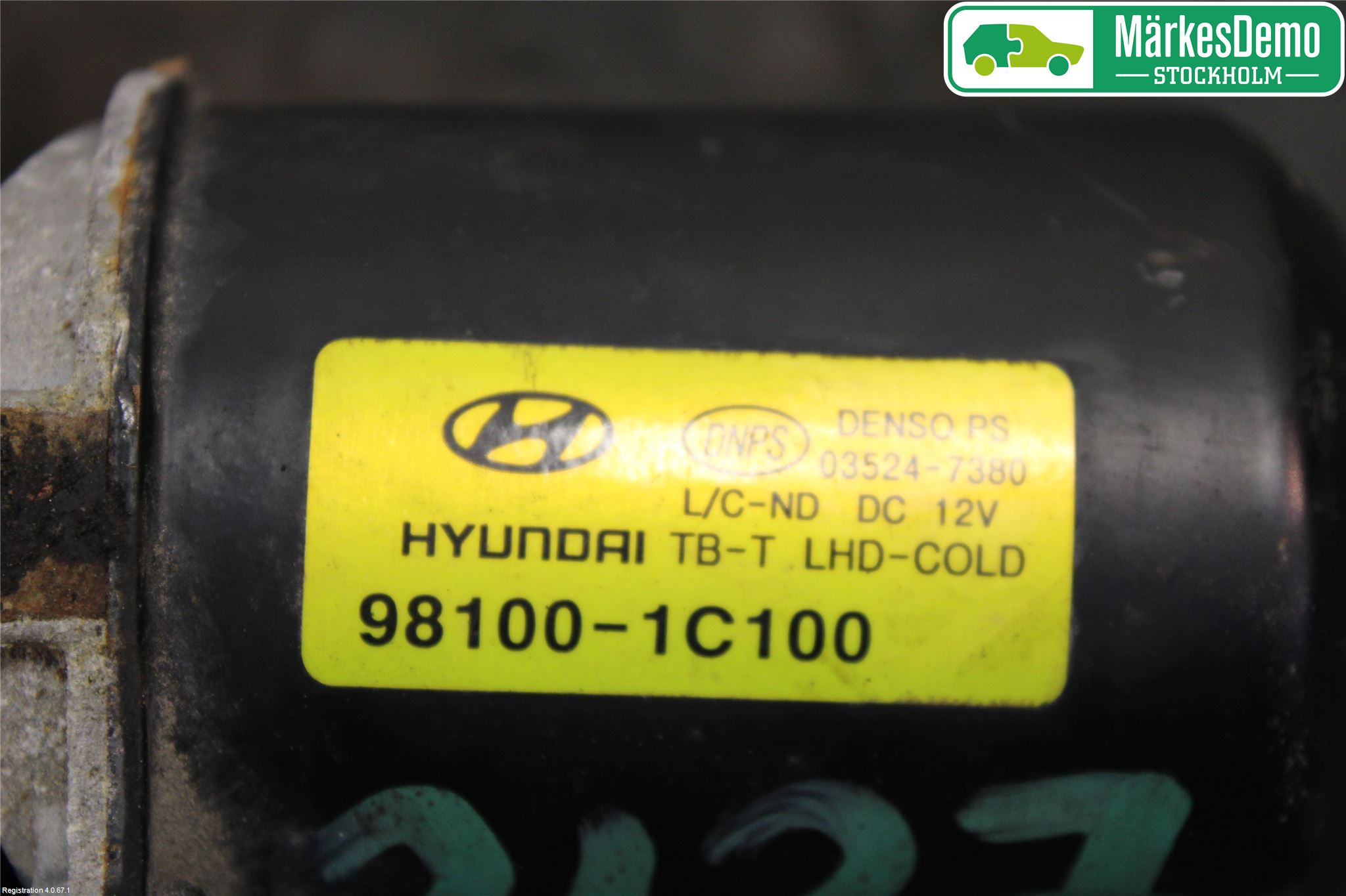 Hyundai GETZ Torkarmotor Vindruta