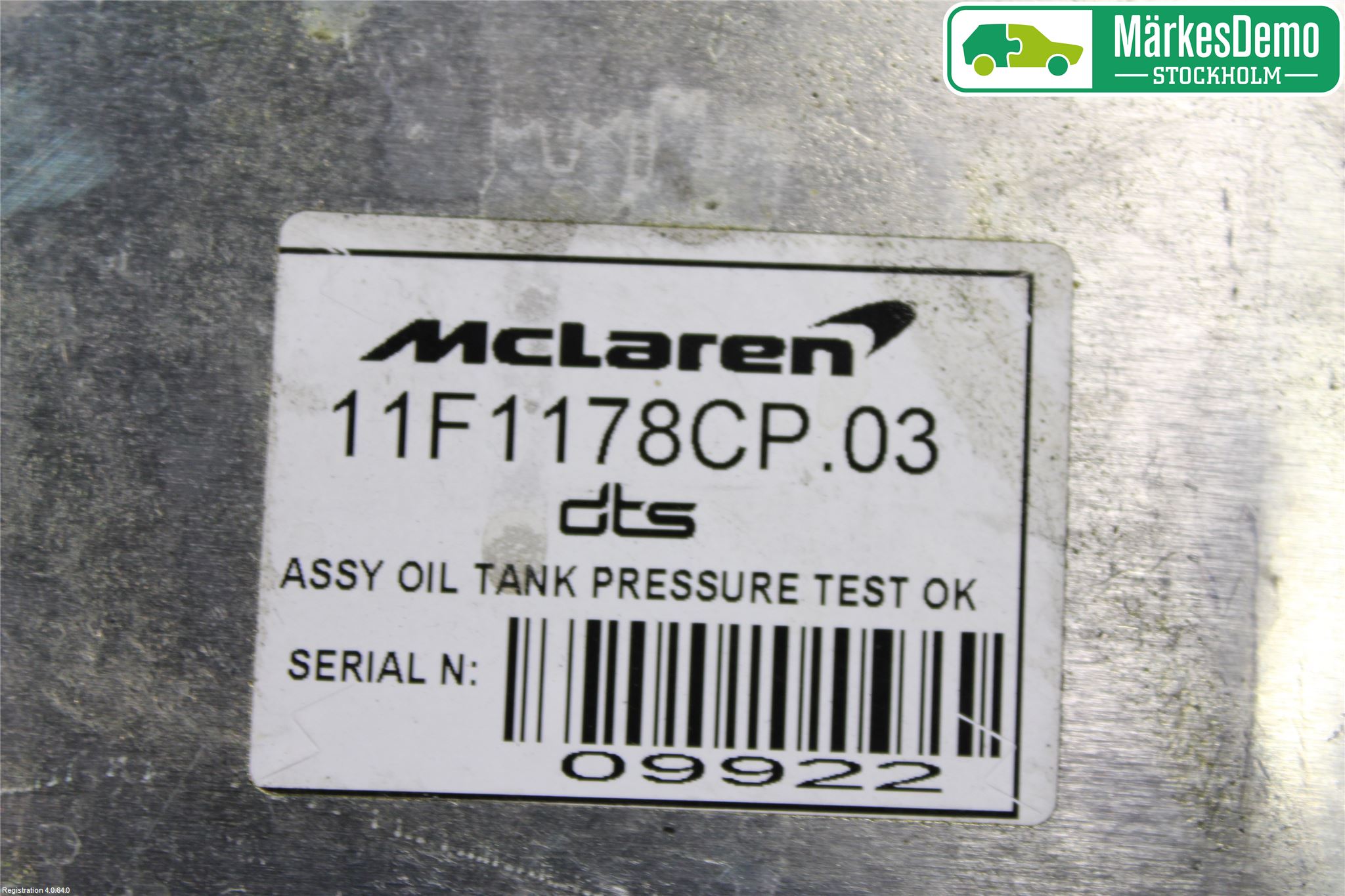 McLAREN Oljetråg