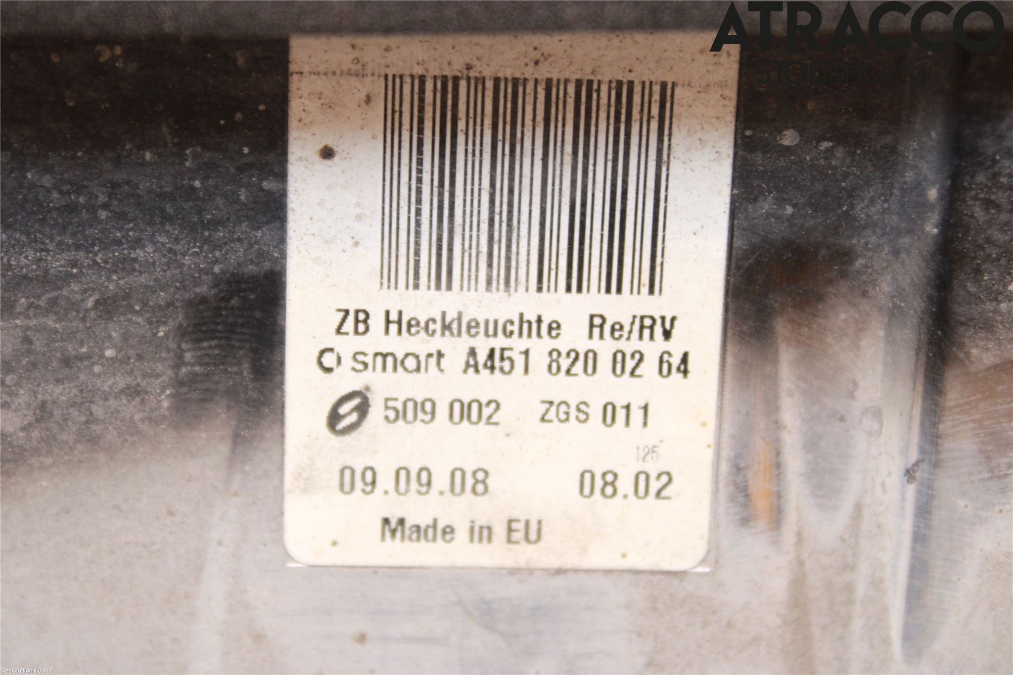 Smart FORTWO I 99-07 Bakljus Höger