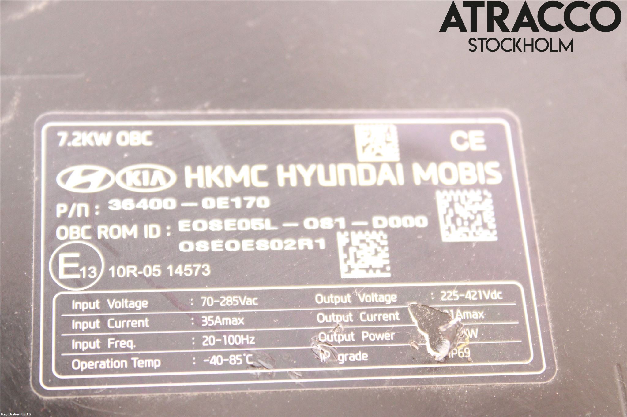 Hyundai KONA/ELECTRIC OS 18-23 Batteriladdare Högspänning