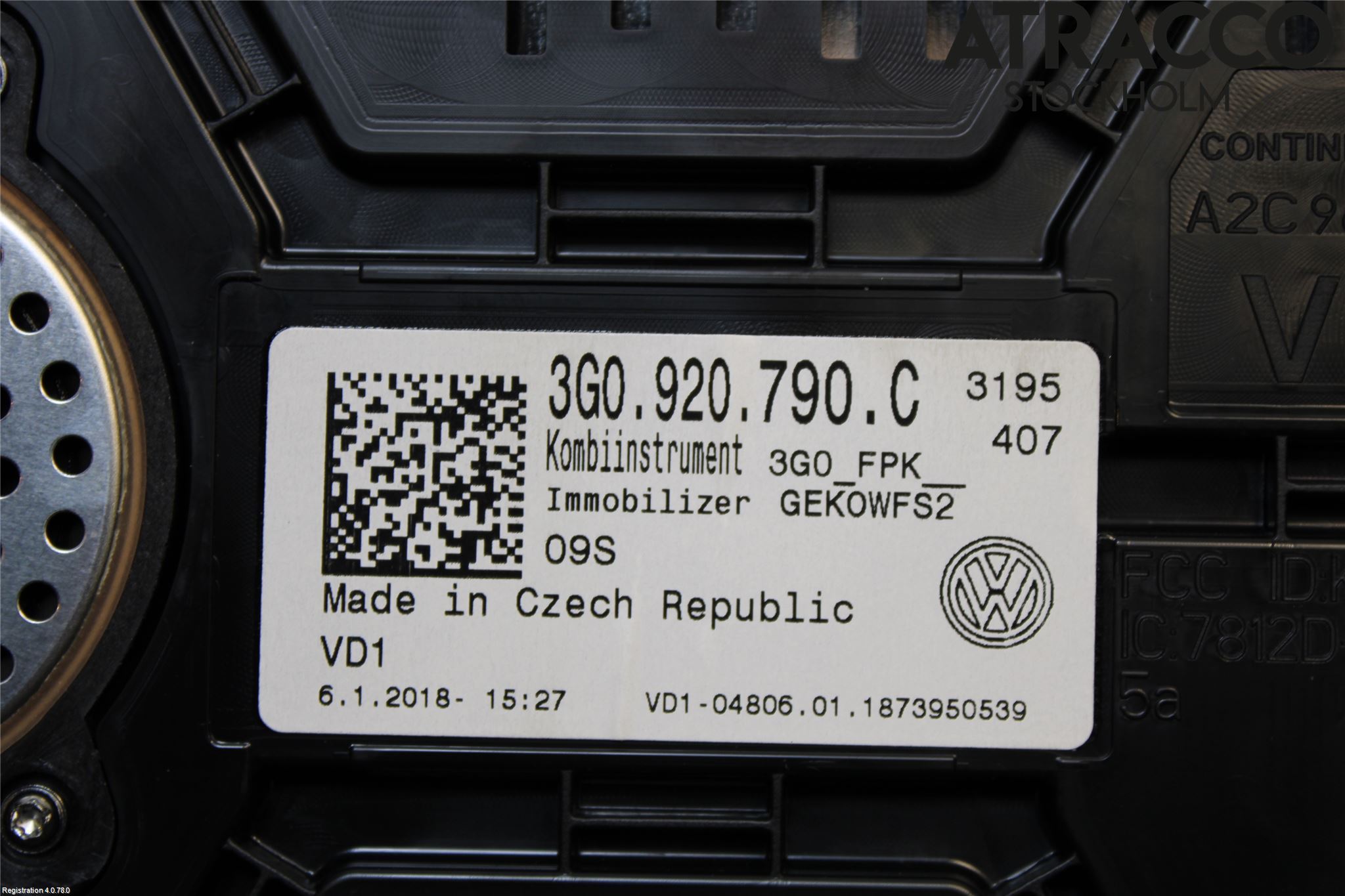 Volkswagen VW PASSAT 15-19 Instrument Komb