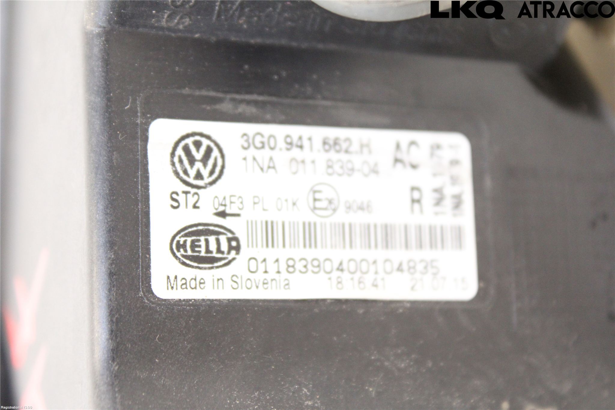 Volkswagen VW PASSAT 15-19 Dimljus-Varselljus Fram
