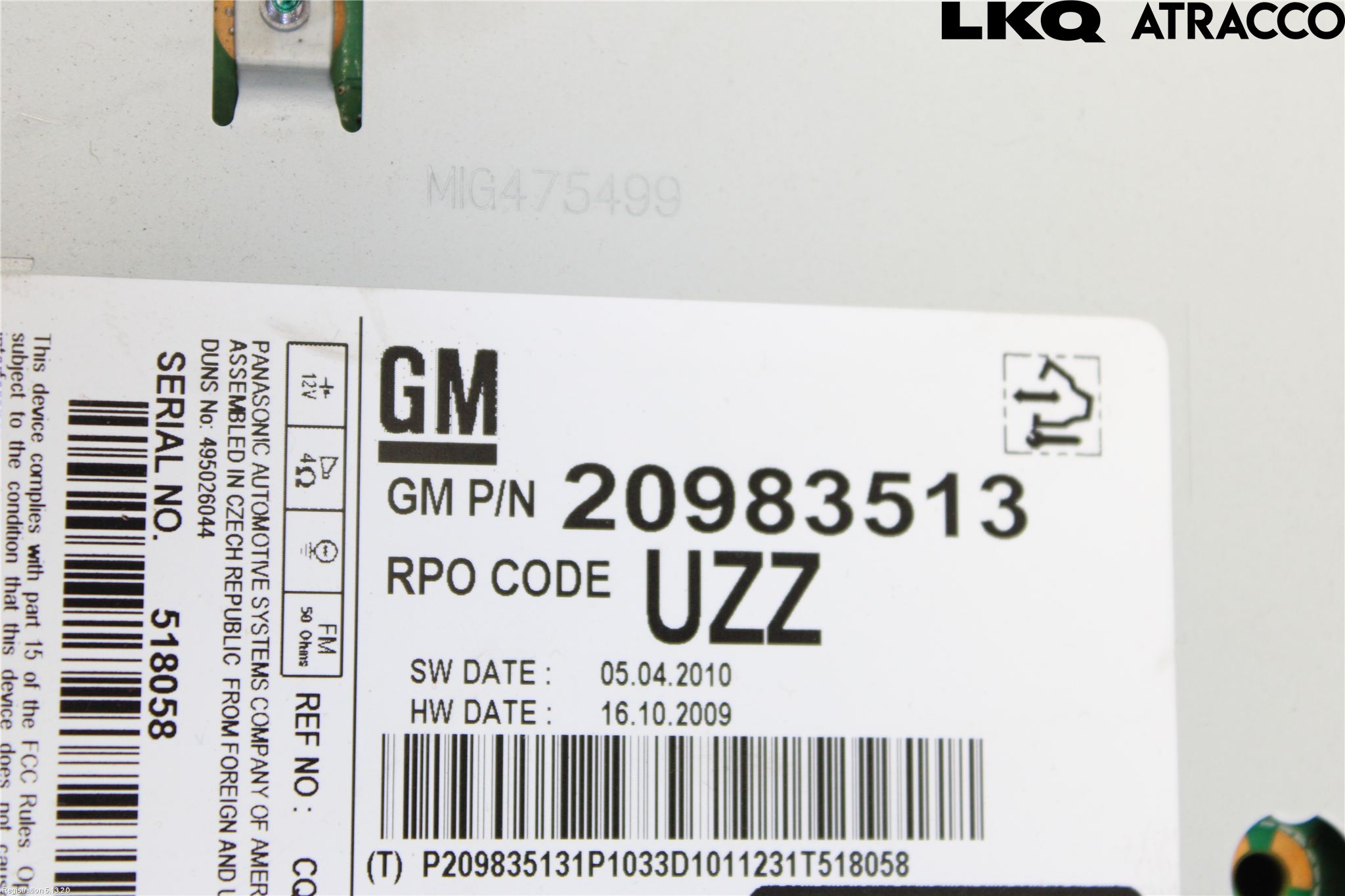Opel ASTRA J 10-15 Cd Radio - Multimediapanel