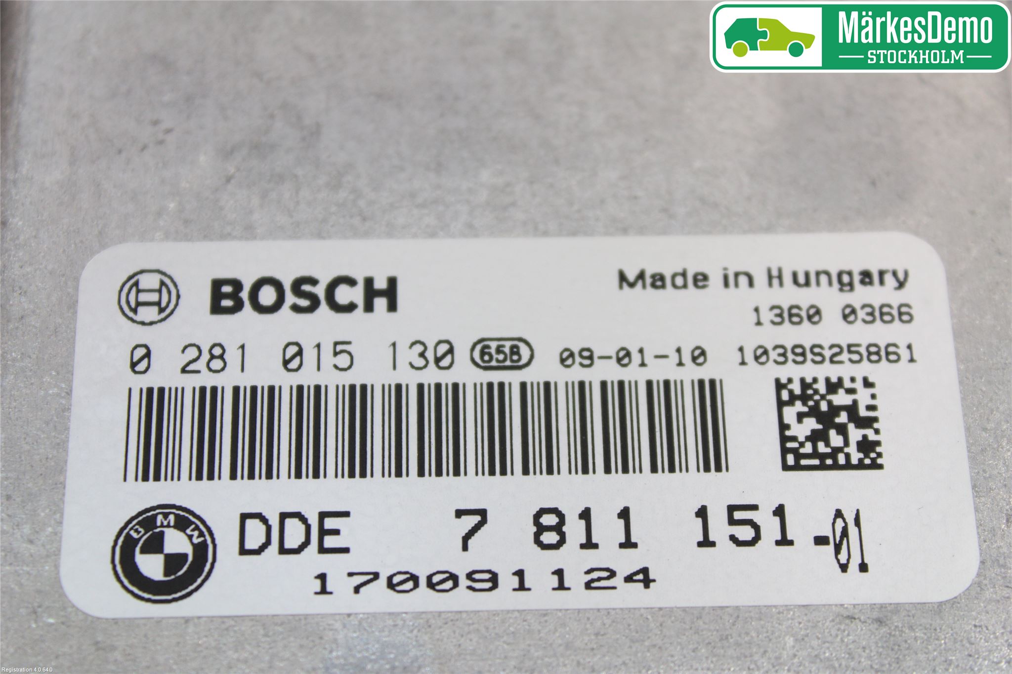 BMW 3 E90/91 SED/TOU 05-12 Styrenhet Insprut Bensin