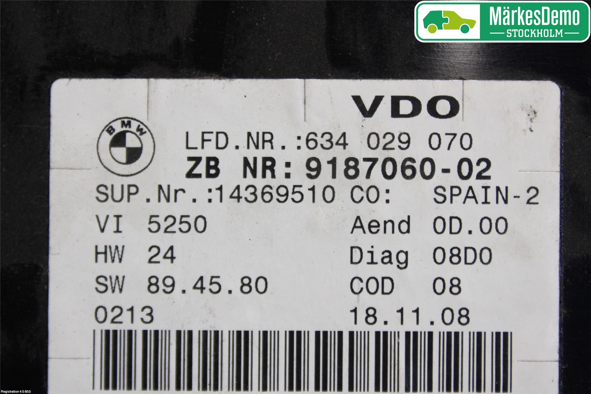 BMW 3 E90/91 SED/TOU 05-12 Instrument Komb
