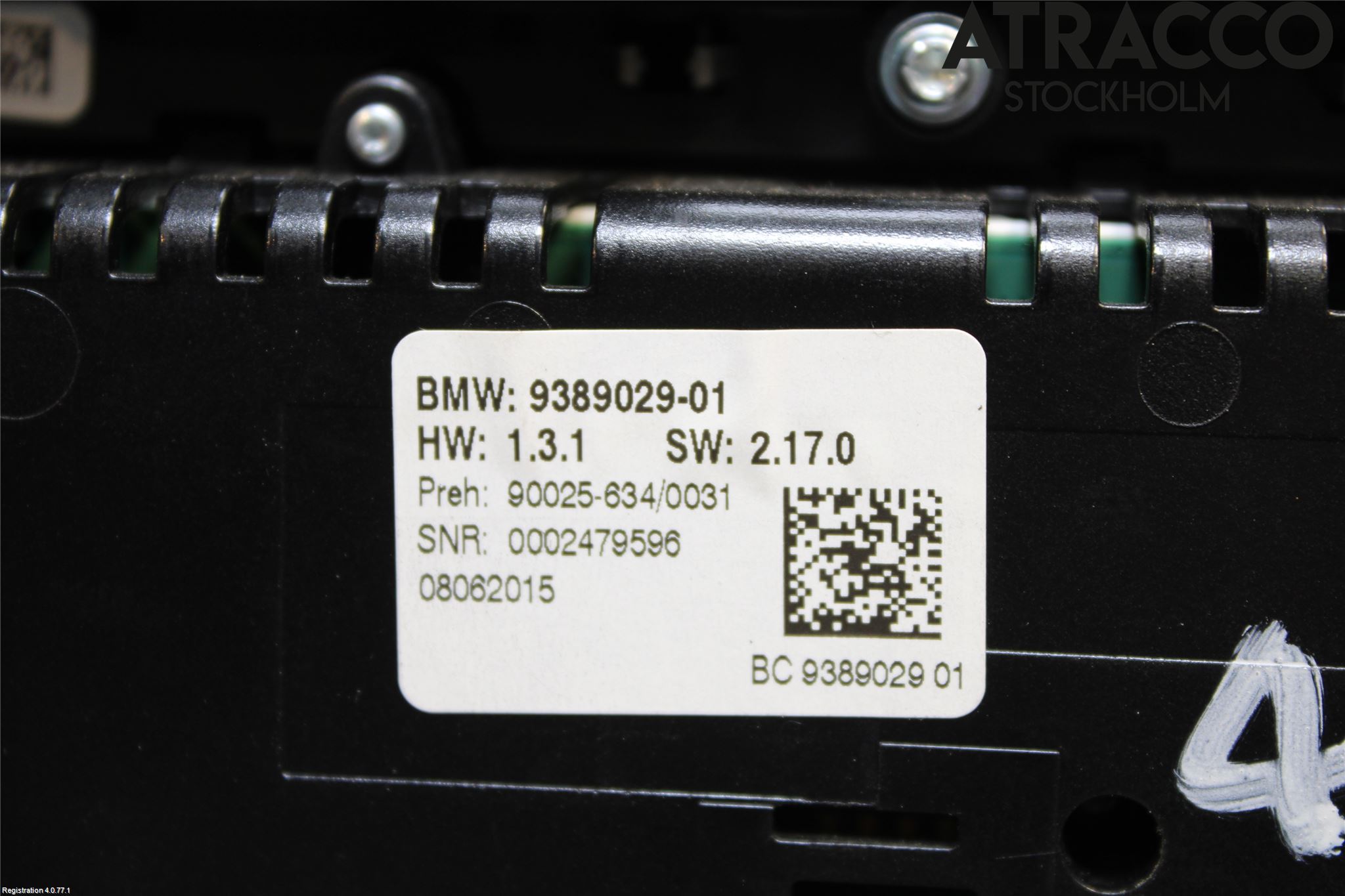 BMW 5 F10/F11/F18 09-17 Ac Styrenhet Ac Manöveren
