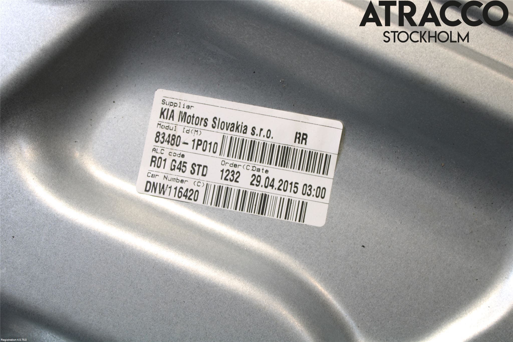 Kia VENGA 10-19 Fönsterhissmekanism