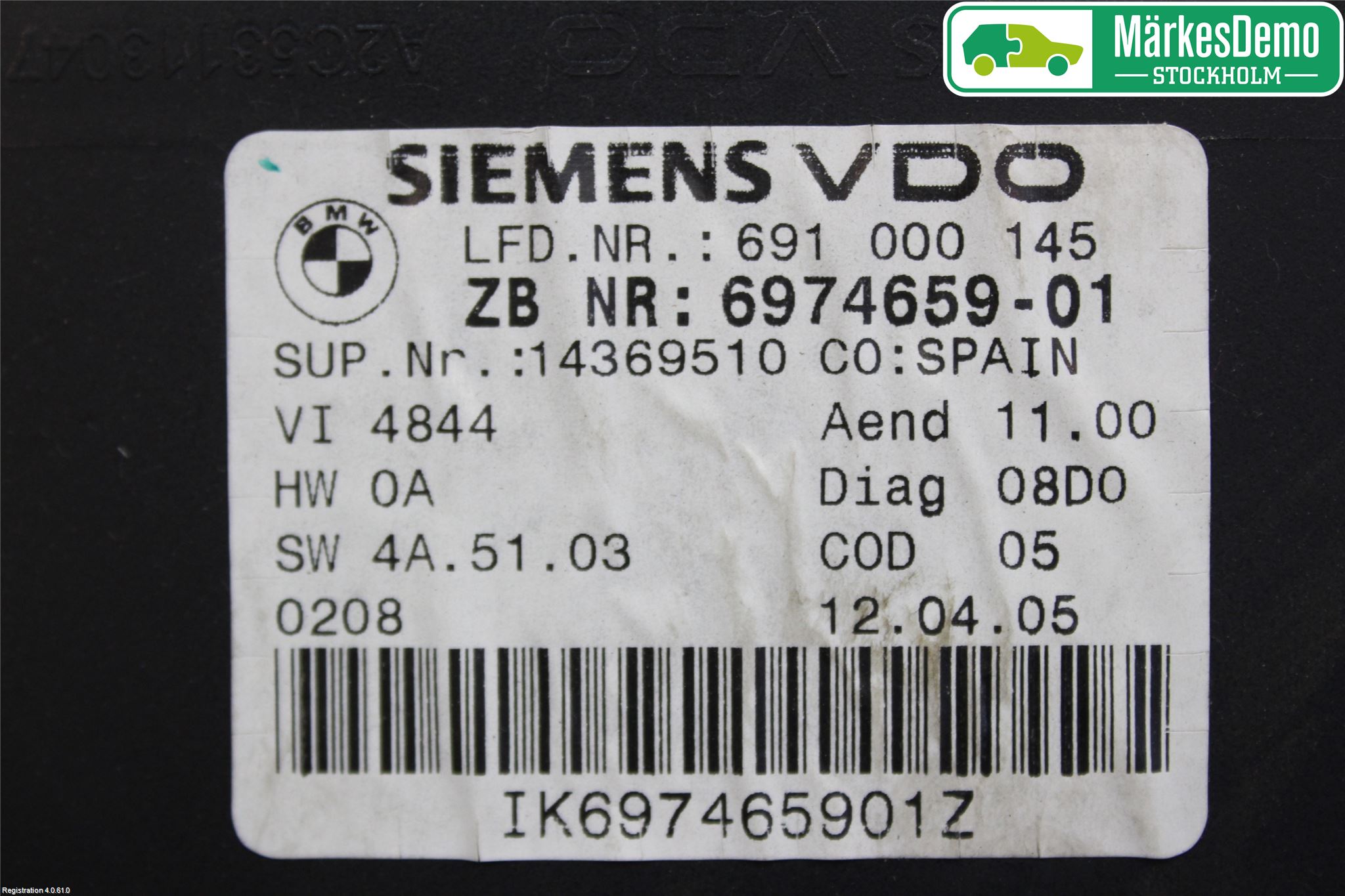 BMW 3 E90/91 SED/TOU 05-12 Instrument Komb