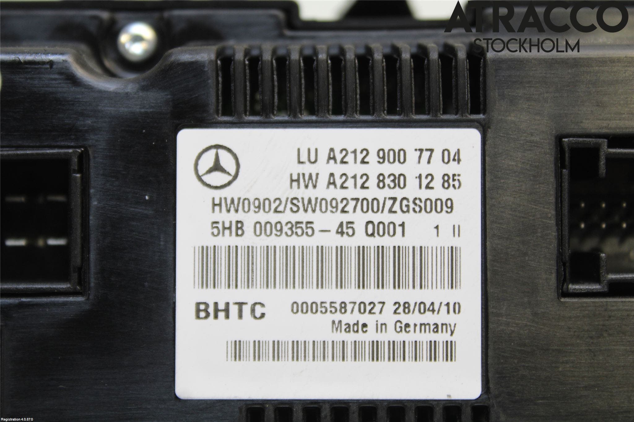 Mercedes-Benz MB E-KLASS (W212) 09-16 Ac Styrenhet Ac Manöveren