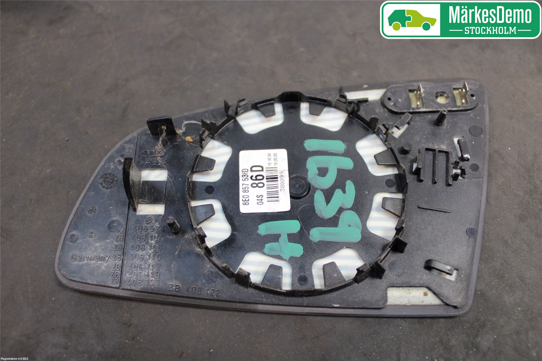 Audi A4/S4 05-07 Spegelglas Hö