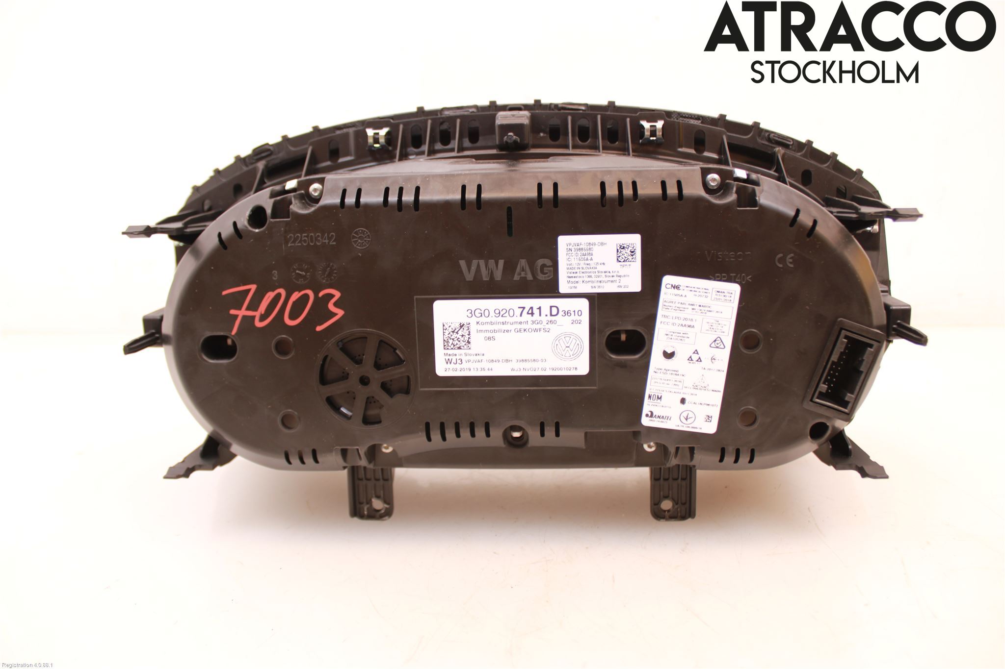Volkswagen VW PASSAT 15-19 Instrument Komb