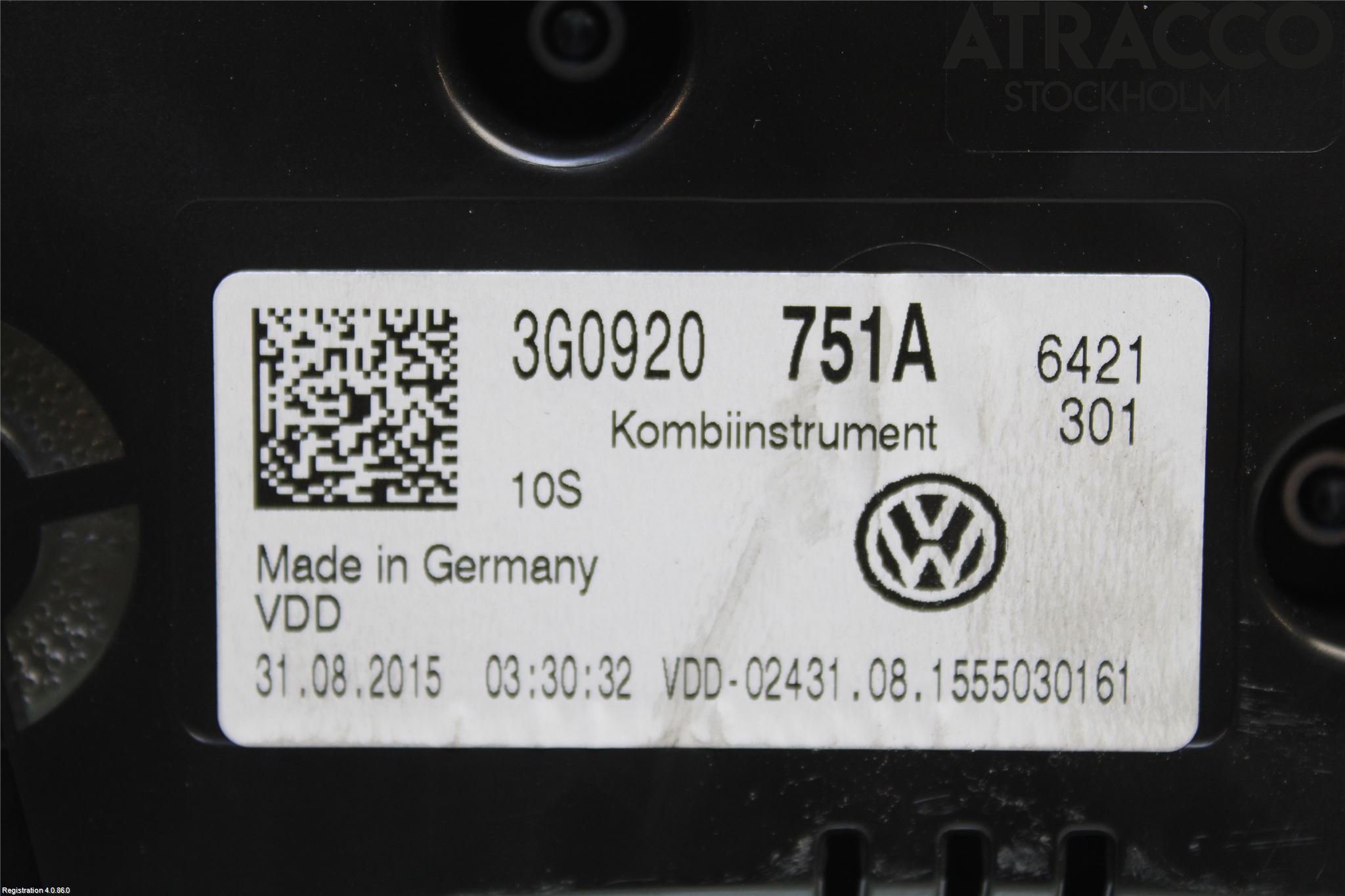 Volkswagen VW PASSAT 15-19 Instrument Komb