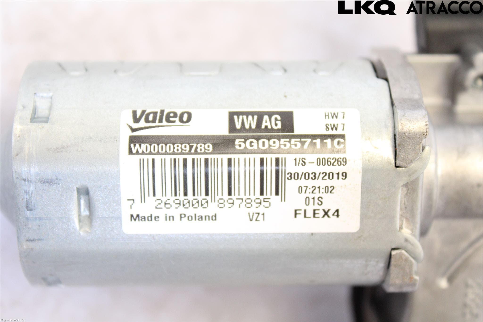 Volkswagen VW GOLF / E-GOLF VII 13-20 Torkarmotor Baklucka
