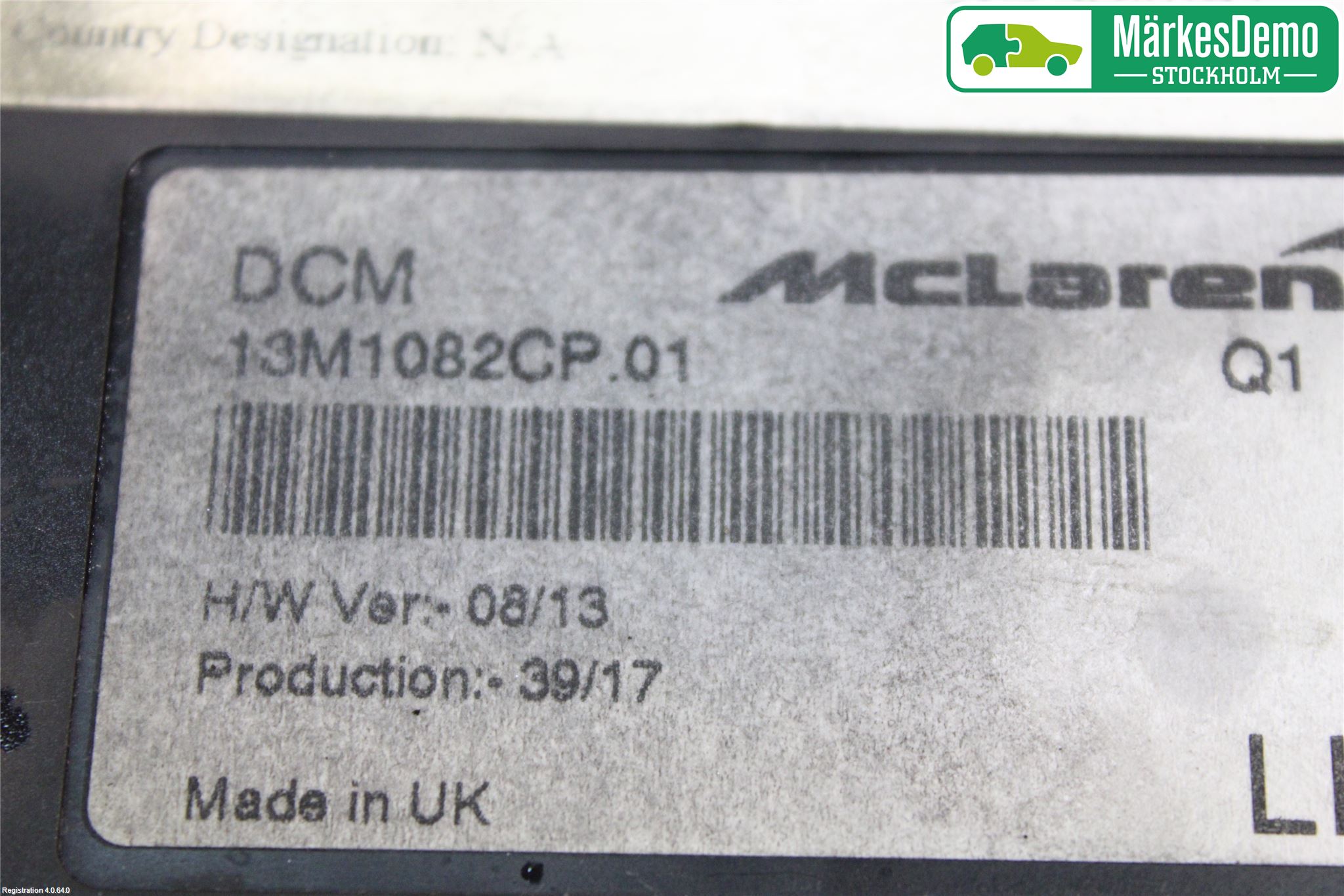 McLAREN Styrenhet Dörr
