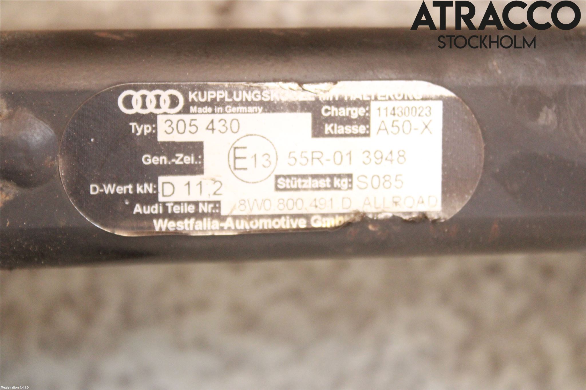 Audi A4/S4 B9 16-19 Dragkrok