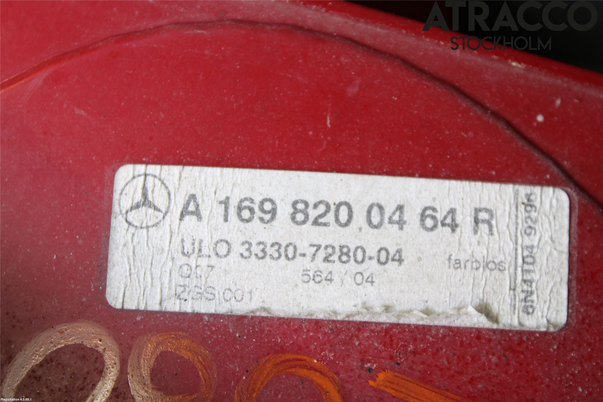 Mercedes-Benz MB A-KLASS (W169) 04-12 Bakljus Höger