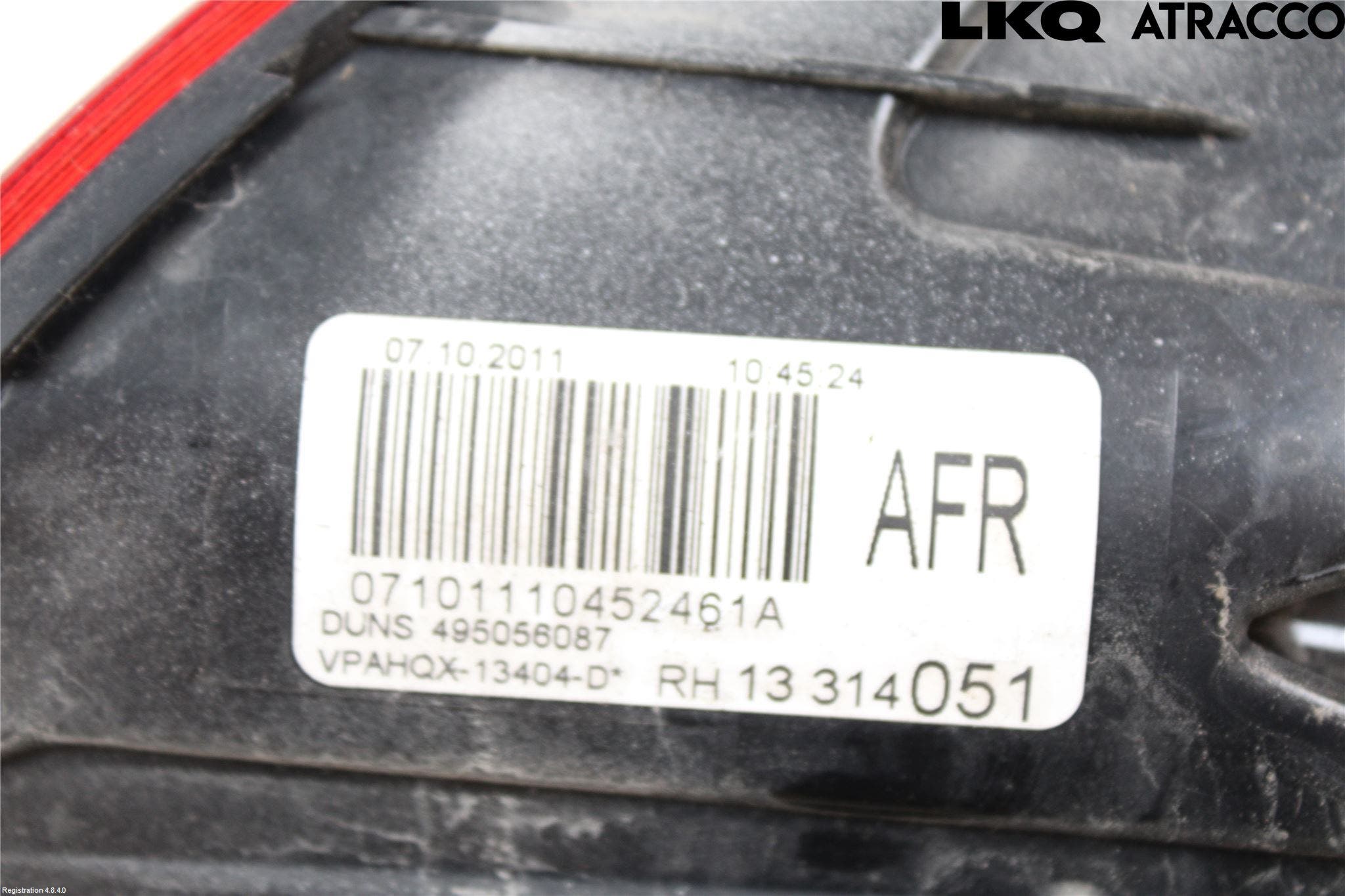 Opel ASTRA J 10-15 Bakljus Höger