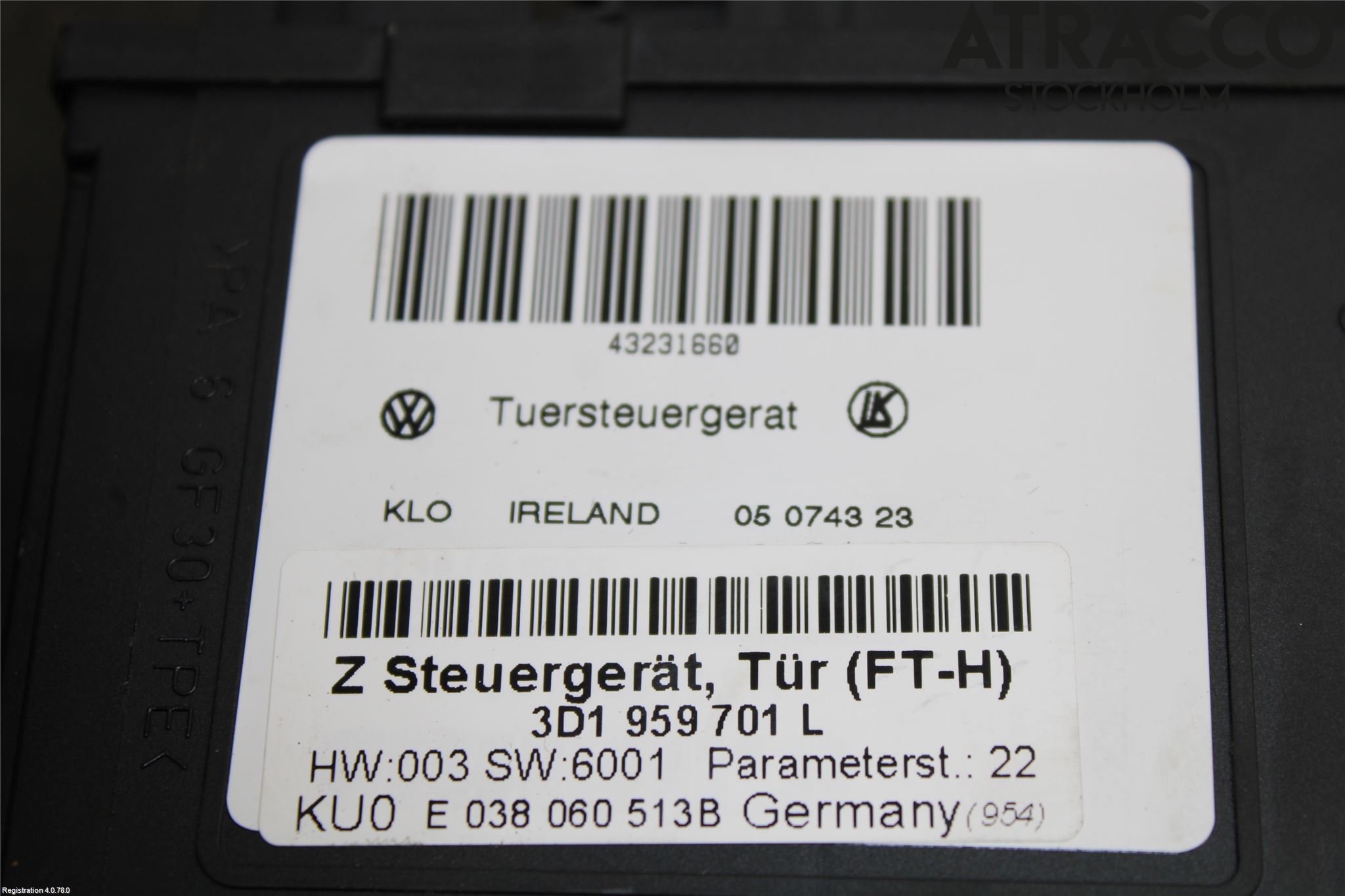Volkswagen VW PHAETON Fönsterhissmotor