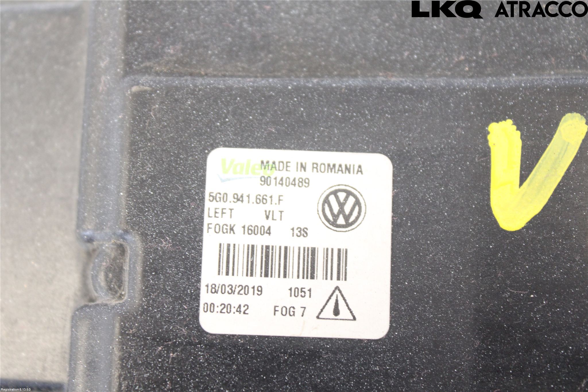 Volkswagen VW GOLF / E-GOLF VII 13-20 Dimljus-Varselljus Fram