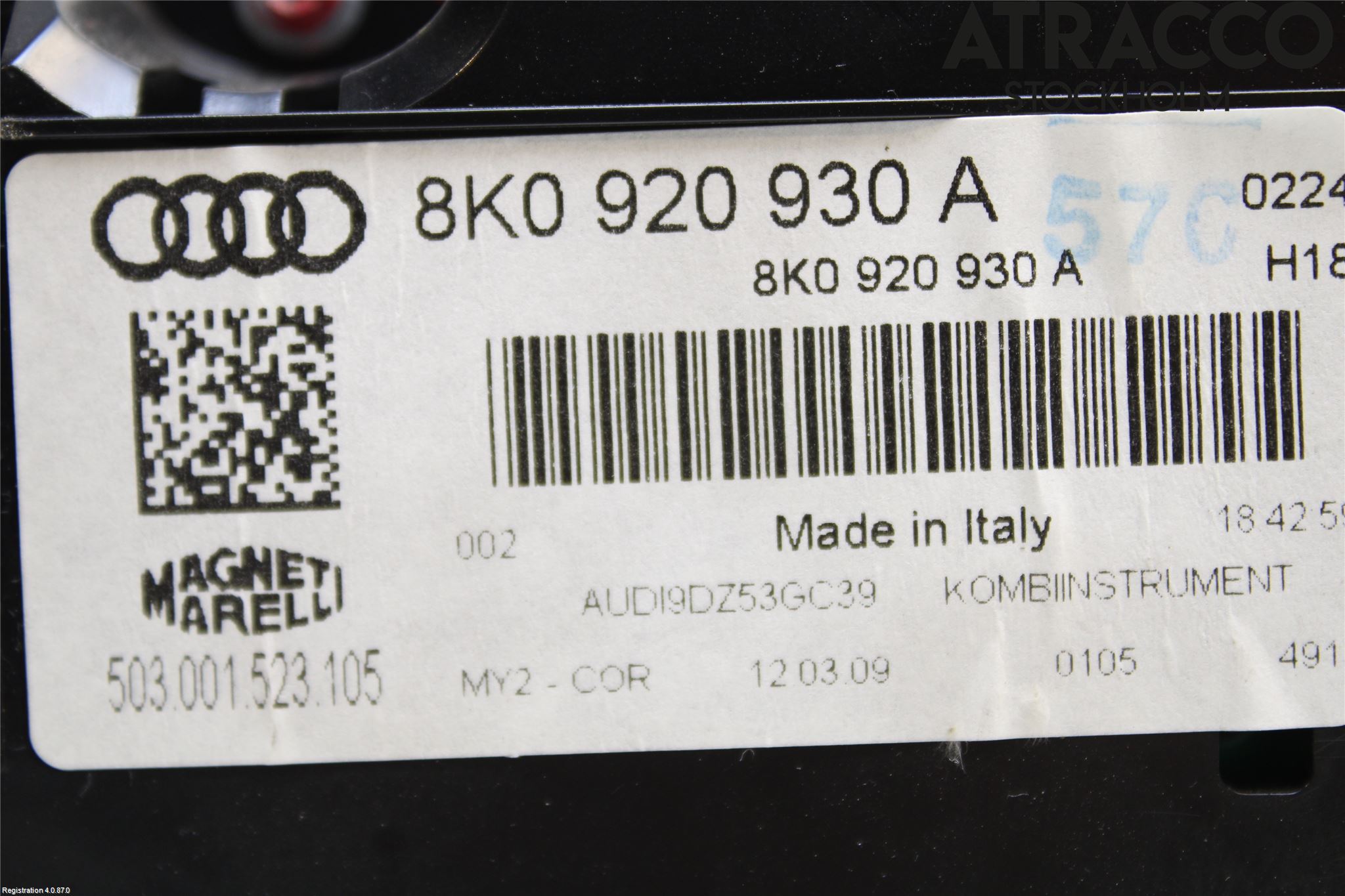 Audi A4/S4 08-11 Instrument Komb