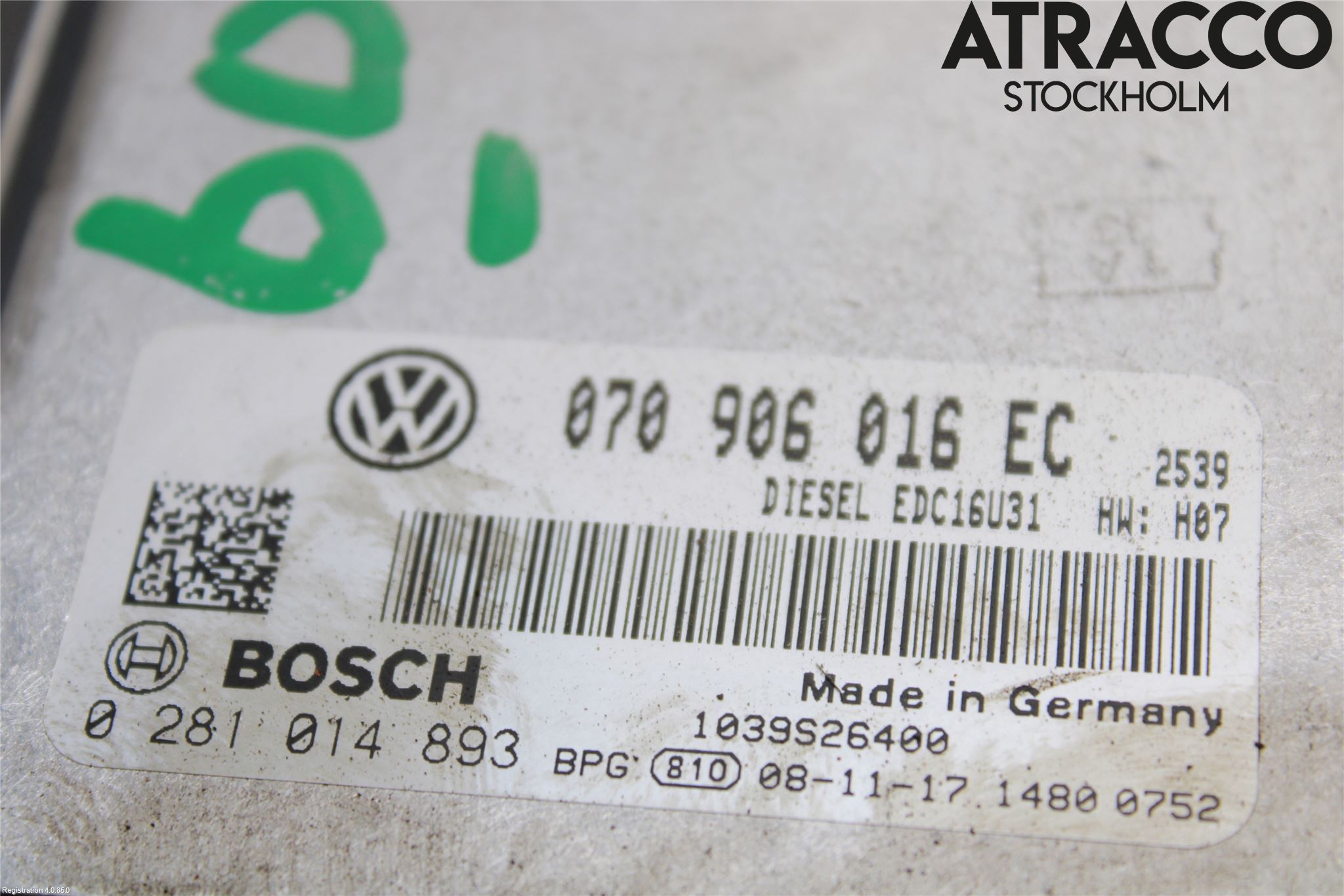 Volkswagen VW TRANSP/CARAVELLE (T5) 04-15 Styrenhet Inspump Diesel